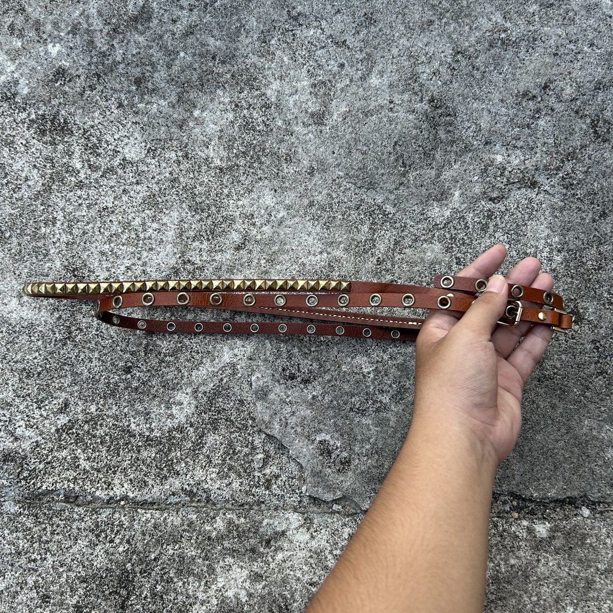 Vintage Vintage leather belt Size ONE SIZE - 7 Thumbnail