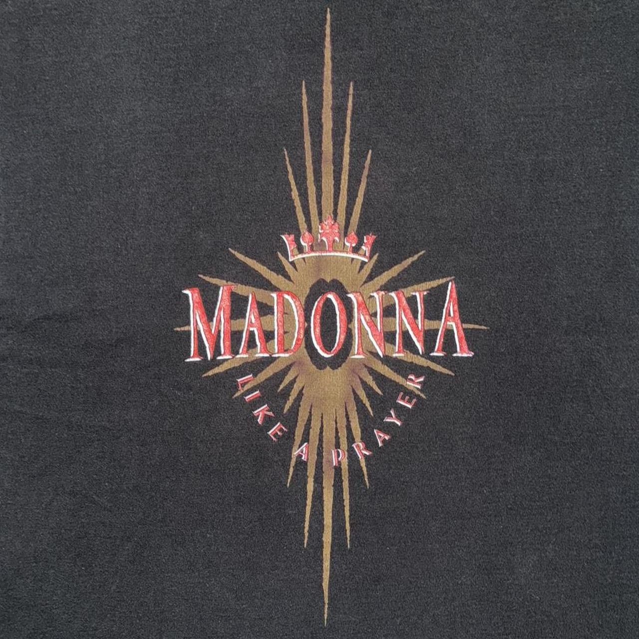 1989 Madonna “Like A Prayer” Burning Cross Gothic Band Tee