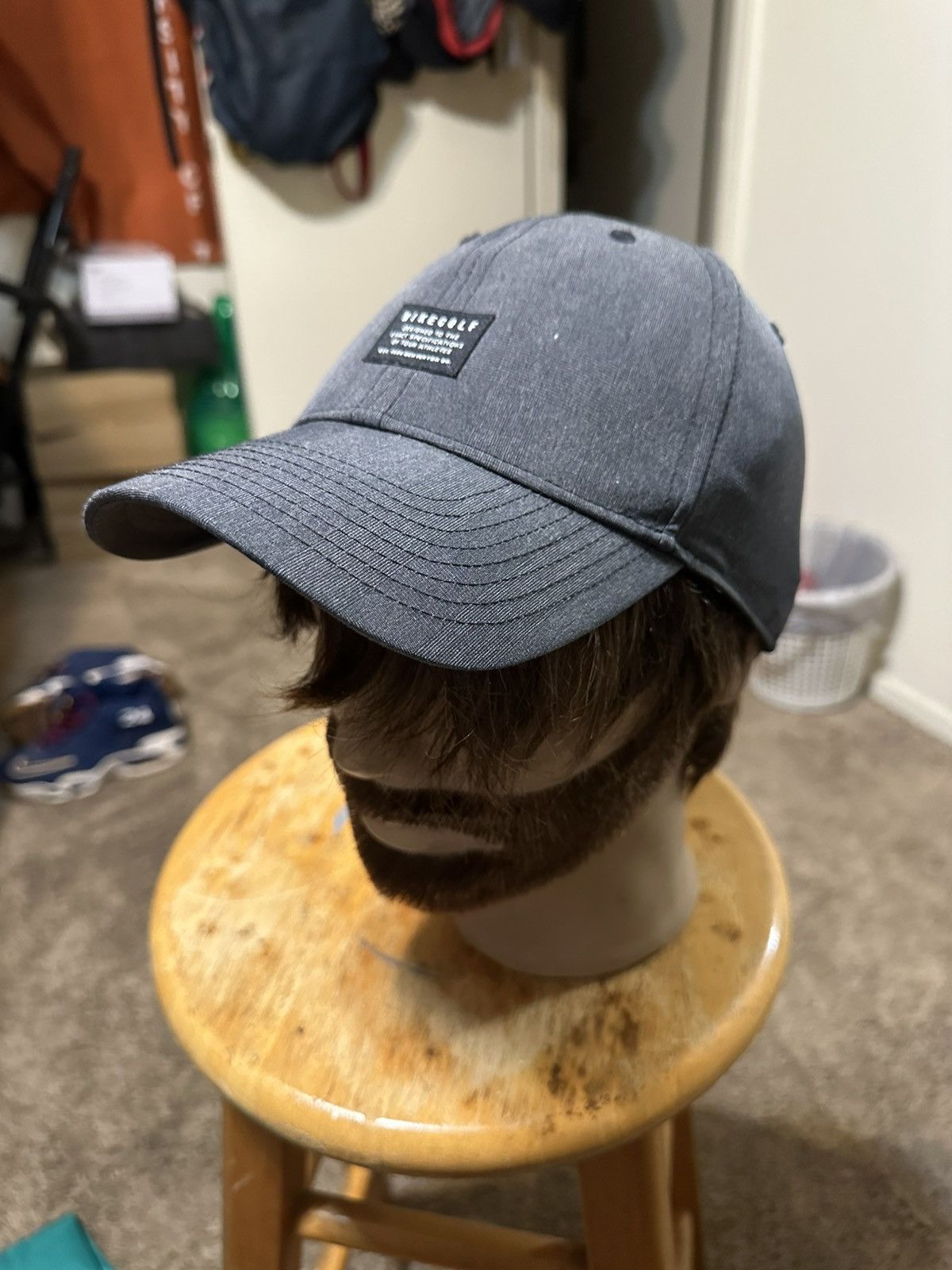 Nike × PGA Tour × Vintage Vintage Nike golf “triple black & grey” hat 00s Size ONE SIZE - 6 Thumbnail