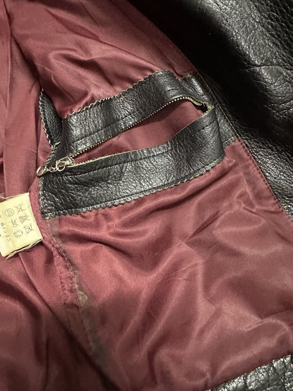 Vintage Vintage Kushitani leather double collar bikers jacket Size US S / EU 44-46 / 1 - 9 Thumbnail