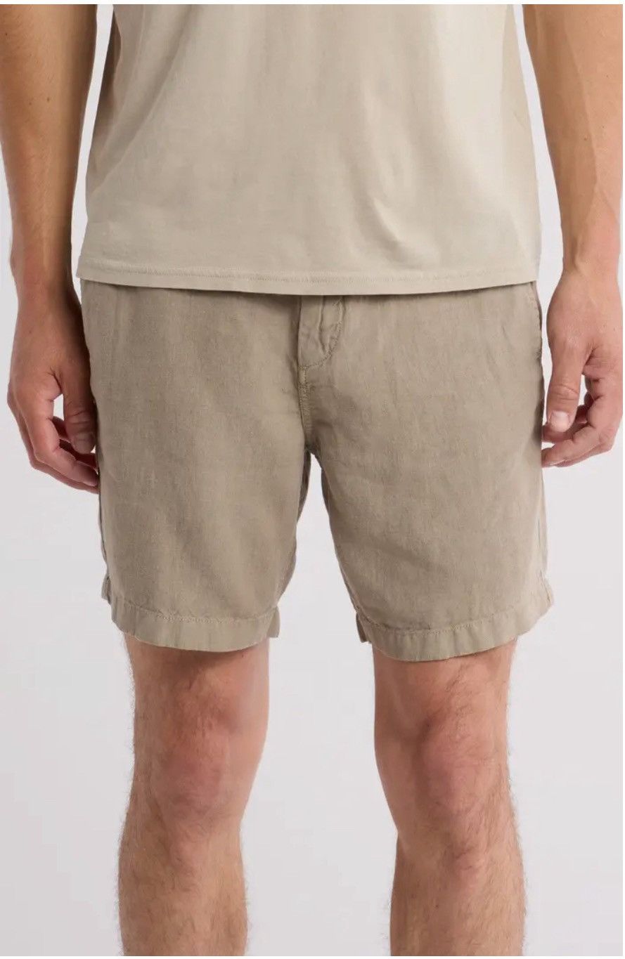 John Varvatos Johny Flat Front Linen Blend Shorts 30 Size US 30 / EU 46 - 2 Thumbnail
