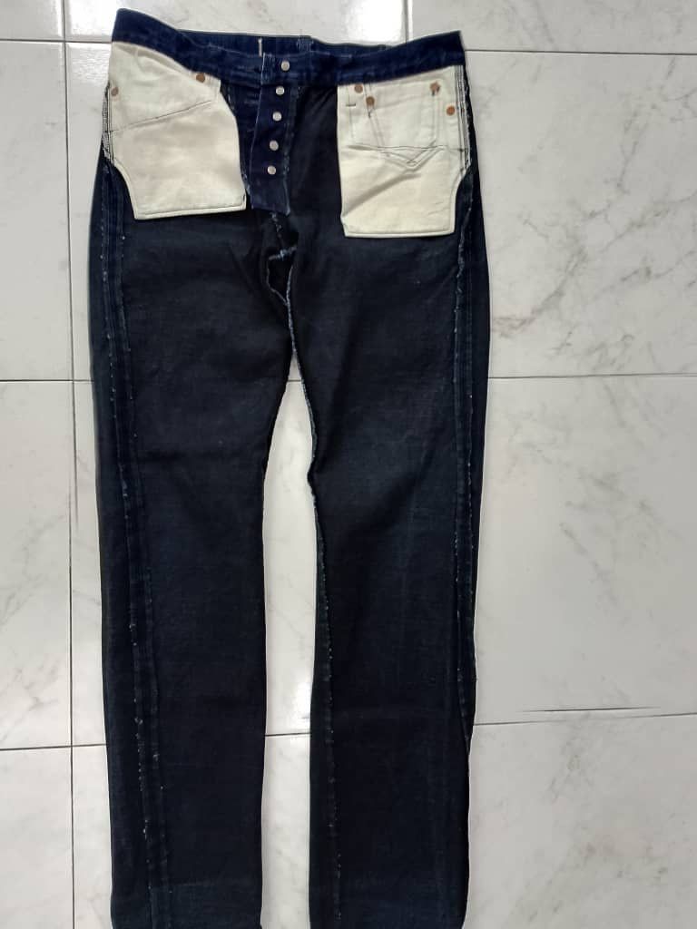Kapital VINTAGE KAPITAL DENIM 2 TONE COLOUR BLACK & BLUE Size US 32 / EU 48 - 13 Thumbnail