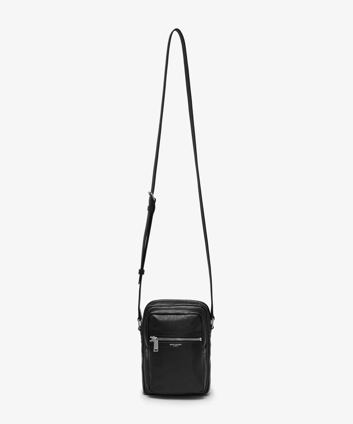 Saint Laurent Paris o1bcso1str1225 Size: OS/Sid Pouch Antiqued Lambskin in Black Size ONE SIZE - 1 Thumbnail