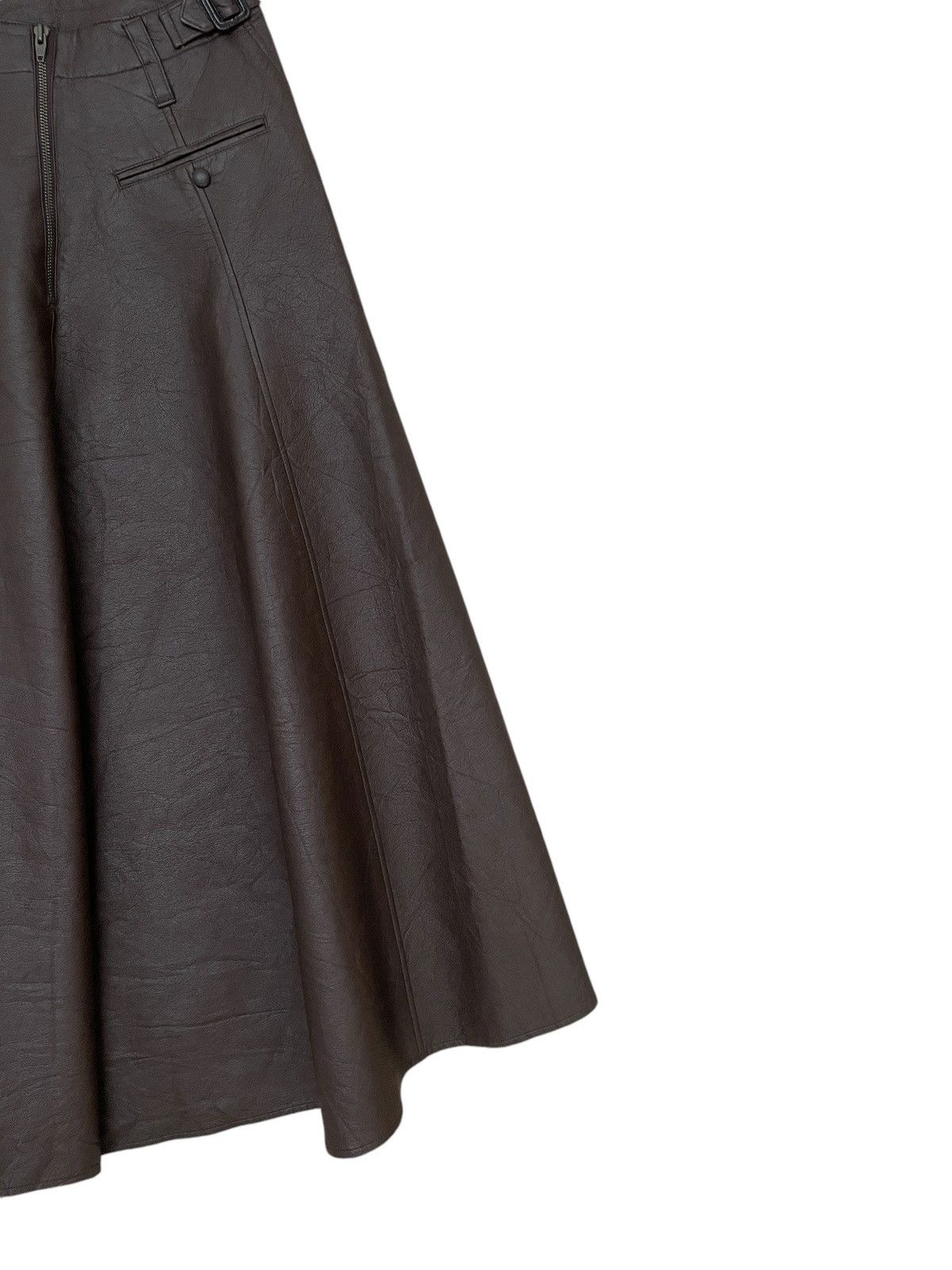 Vintage Vintage Brand Jean Paul Gaultier Leather Skirt 1990s Size 40" / US 18 - 6 Thumbnail