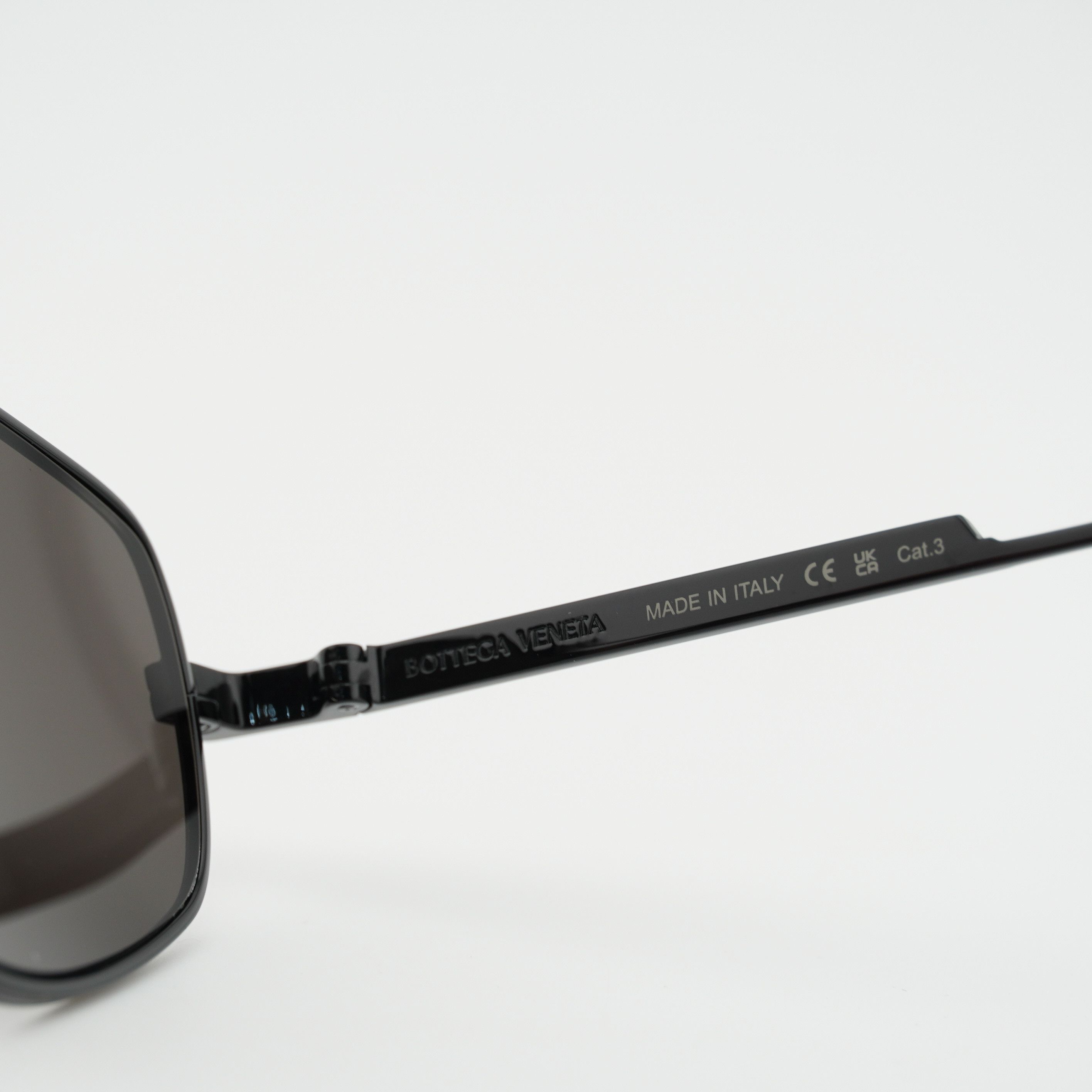 Bottega Veneta Bottega Veneta BV1125S 001 Sunglasses Black Aviator Frame Size ONE SIZE - 5 Thumbnail