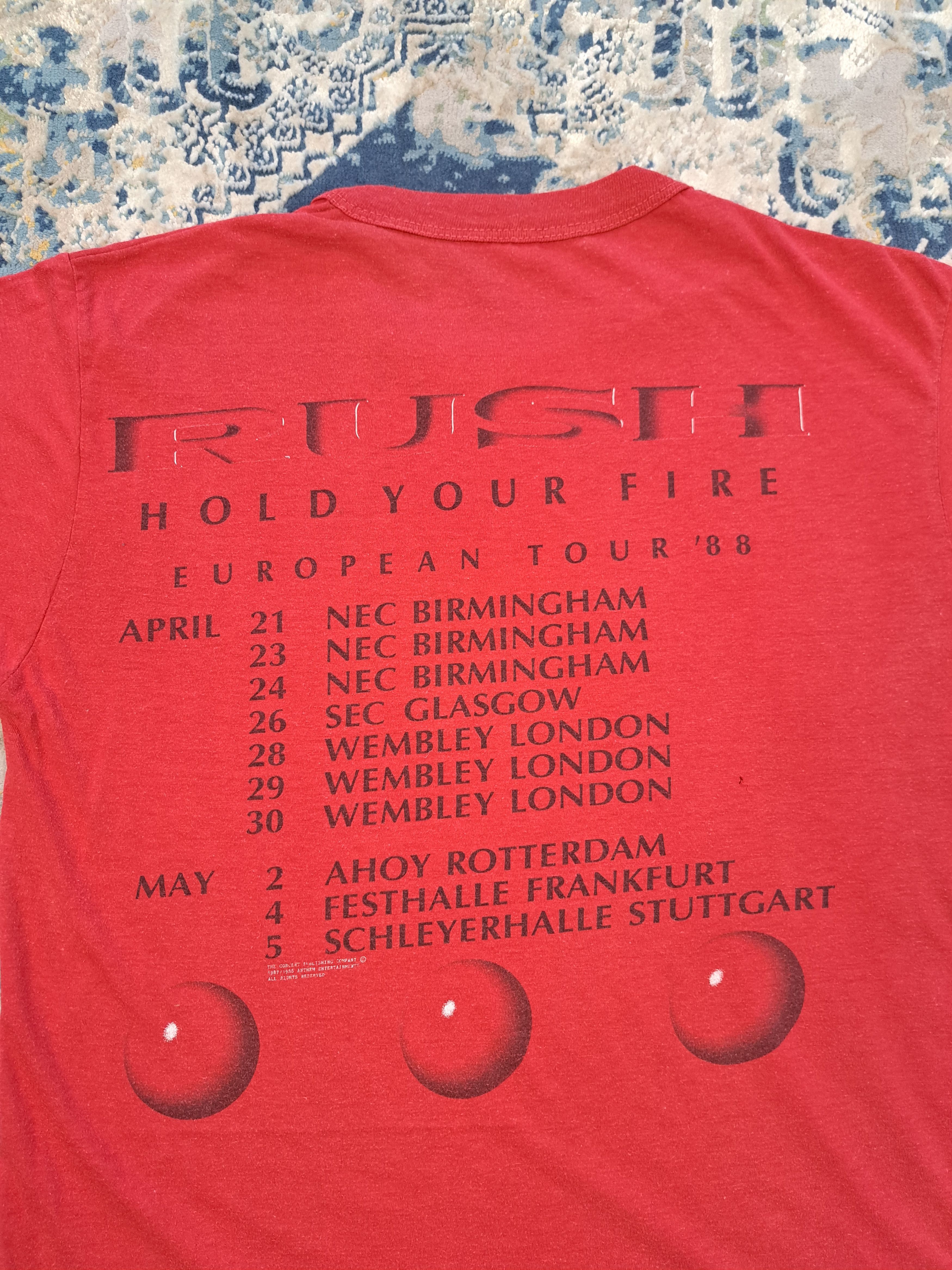 Band Tees Vintage 1988 Rush Hold Your Fire Tour Tee Hard Rock Metal Size US L / EU 52-54 / 3 - 8 Thumbnail