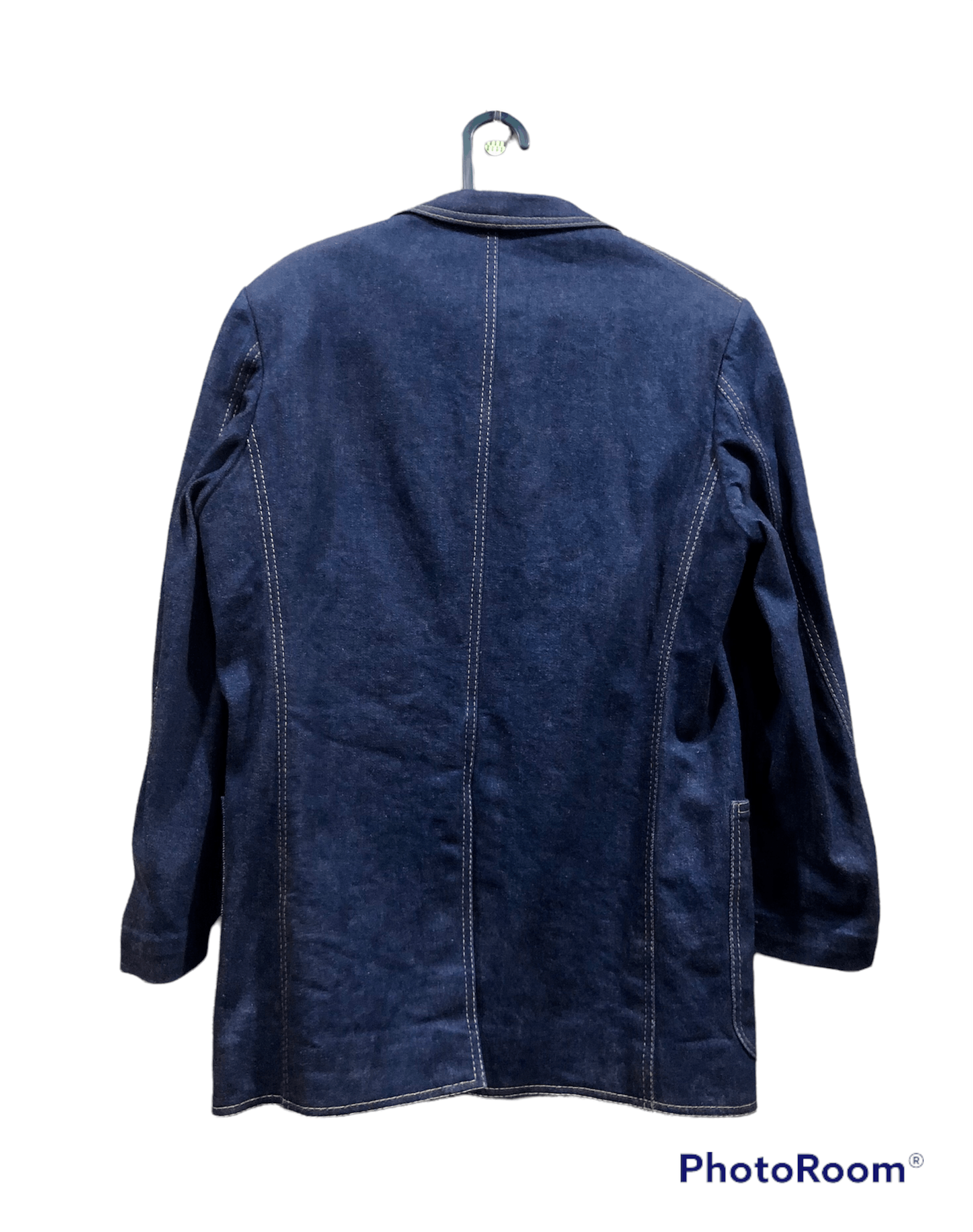 Handmade Vintage Custom Made Raw Denim Blazer Jacket Size US M / EU 48-50 / 2 - 2 Thumbnail