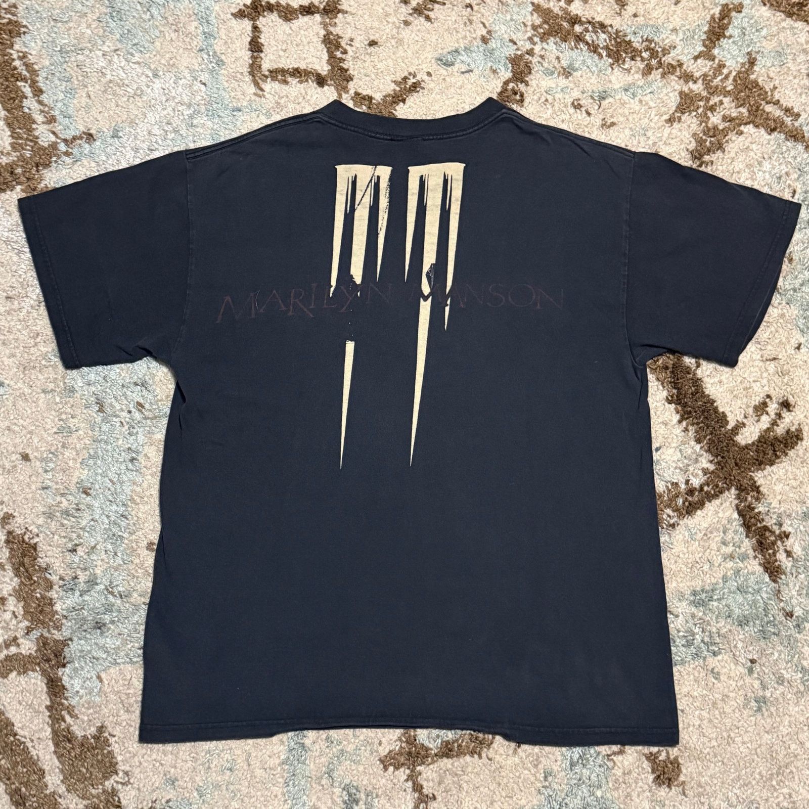 Band Tees × Marilyn Manson 2000s Marilyn Manson Gothic Shirt Size M/L Band Tee Size US L / EU 52-54 / 3 - 2 Thumbnail