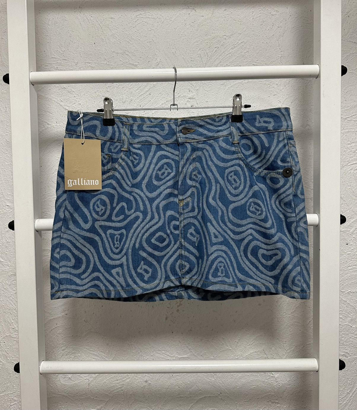 John Galliano Galliano Mini Skirt monogram Size 44 (L) Size 31" - 1 Thumbnail