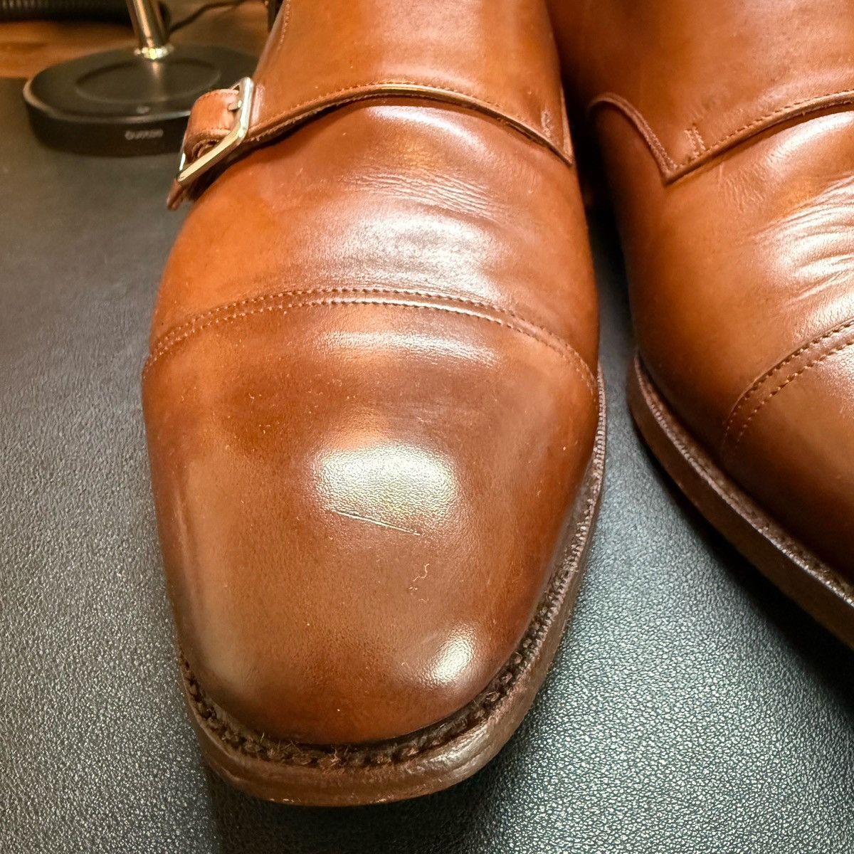 Meermin Meermin Double Monk Strap – Tan Calf – UK 10 / US 11D Size US 11 / EU 44 - 11 Thumbnail