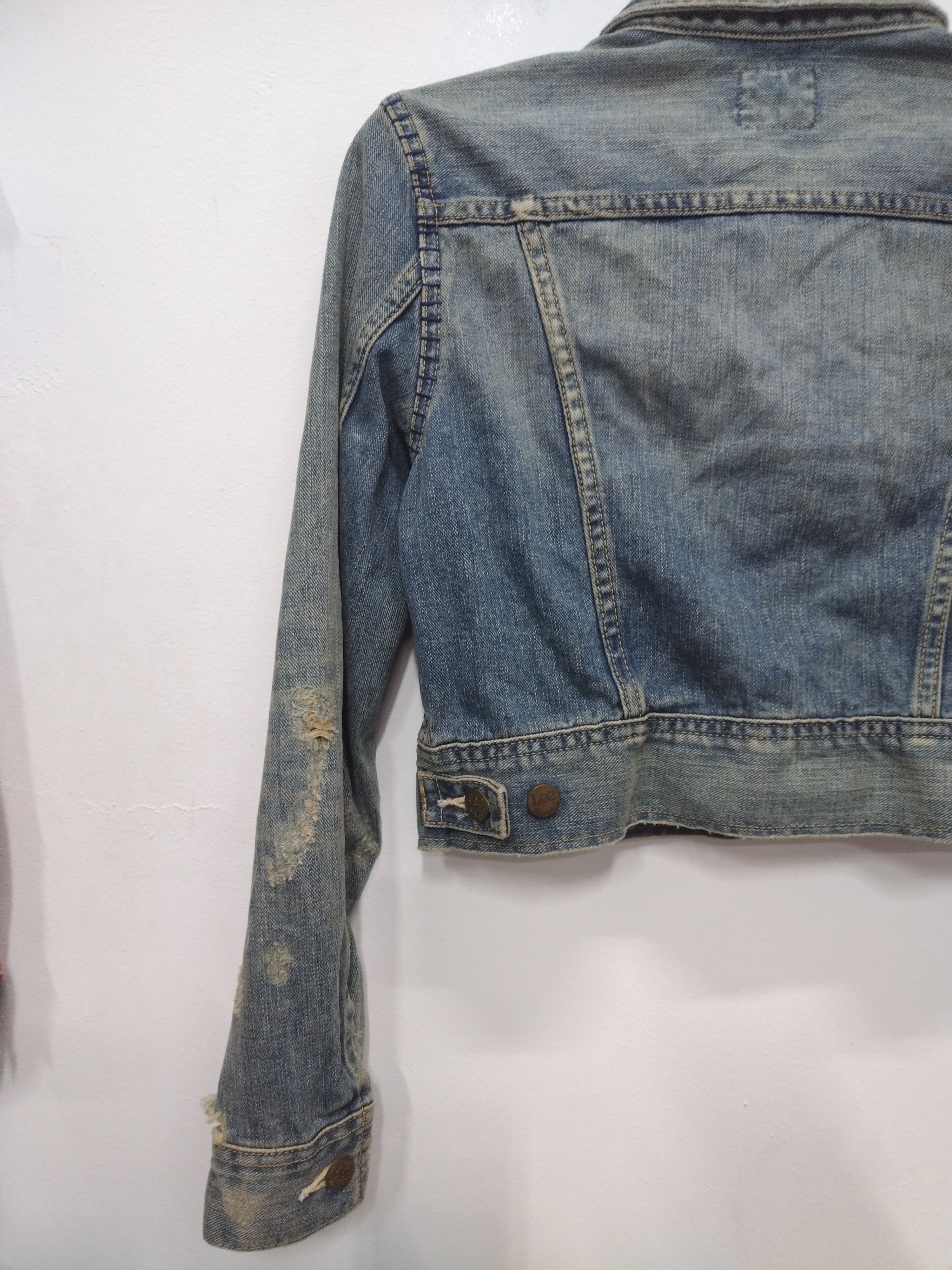 Lee Vintage steals Distressed Design LEE RIDERS Denim Jacket Size M / US 6-8 / IT 42-44 - 18 Thumbnail