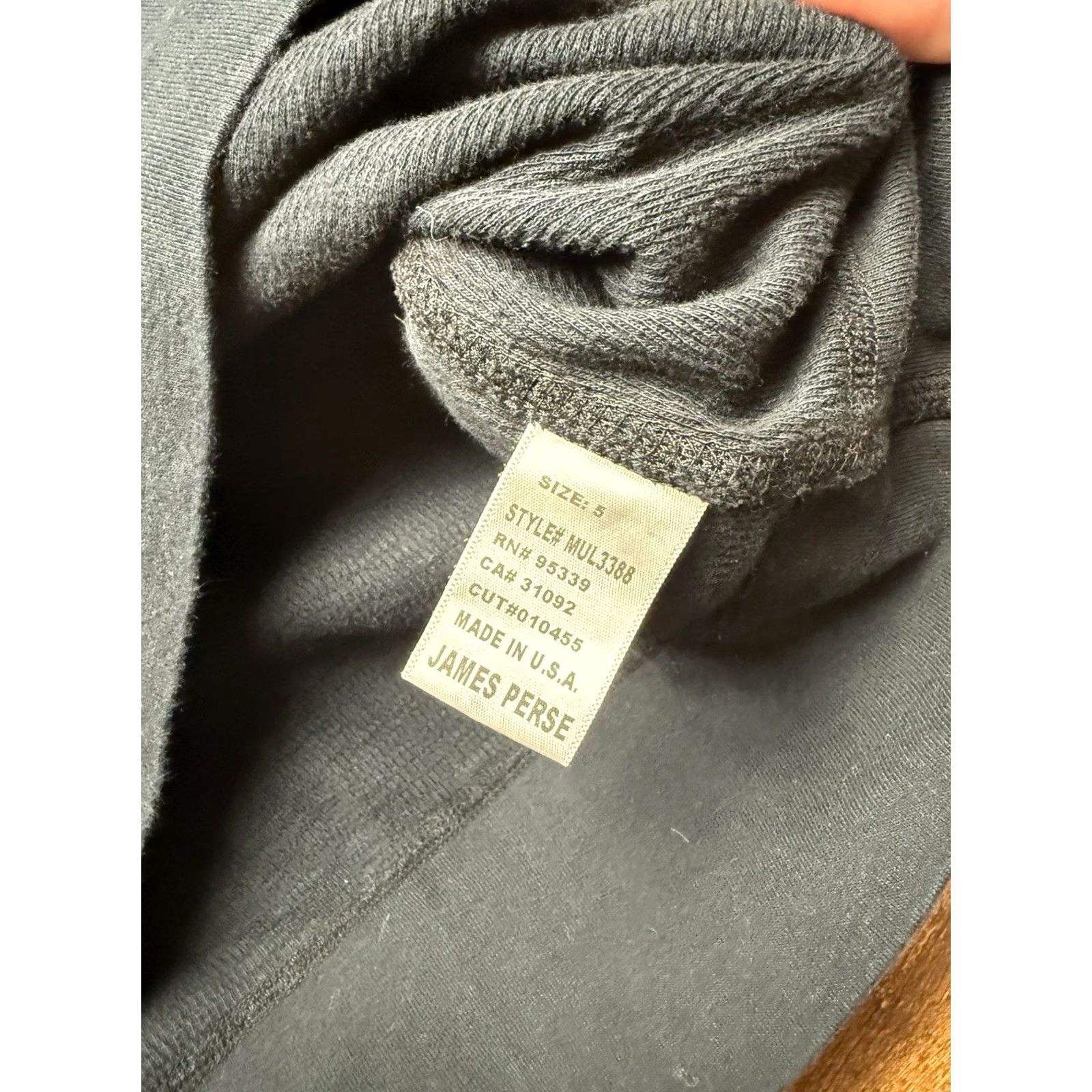 James Perse VINTAGE James Perse Polo Shirt Mens Size 5 Black Cotton 100% Supima Crew Neck Long Sleeve Pullover Shirt Size US S / EU 44-46 / 1 - 7 Thumbnail