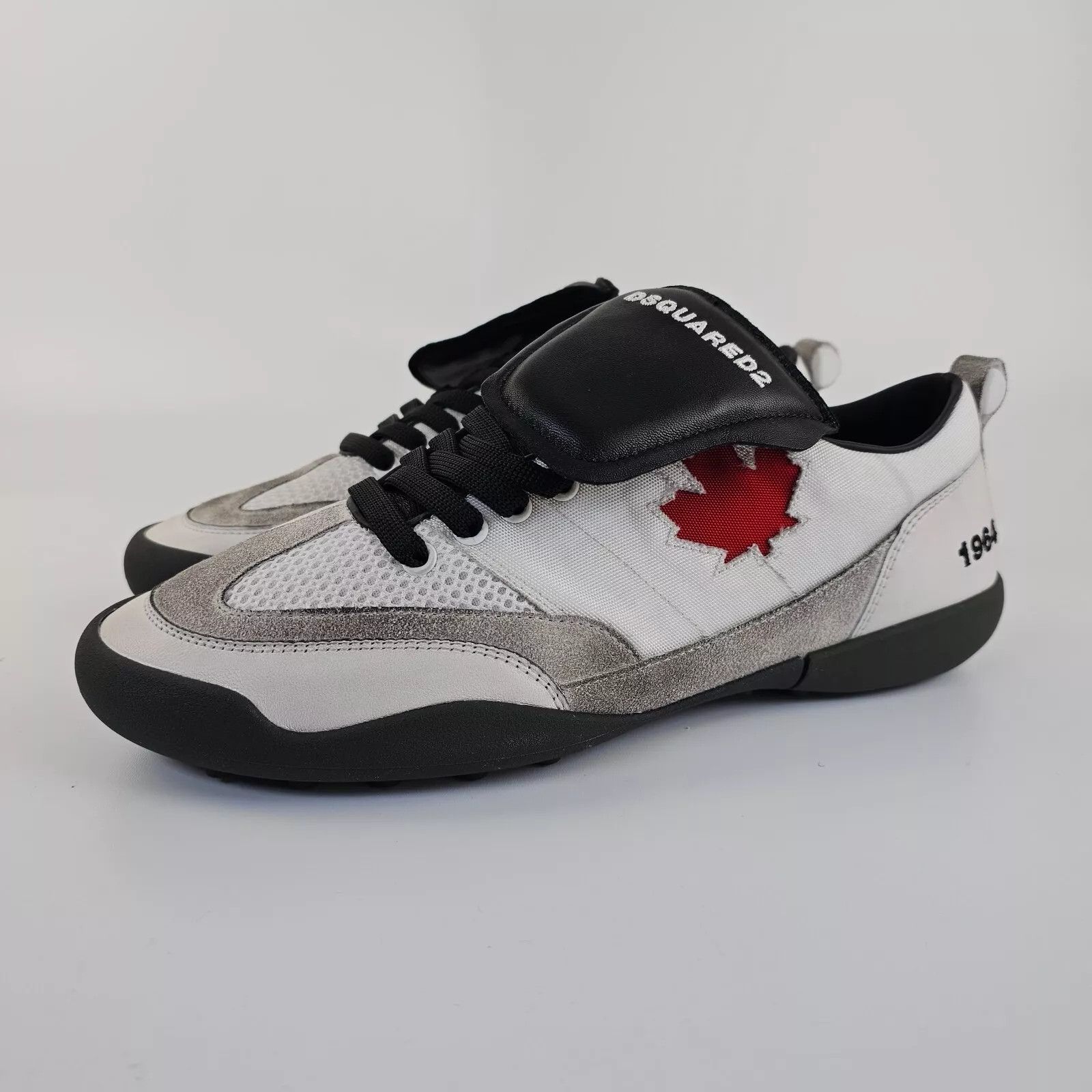 image of Christian Louboutin x Dsquared2 Soccer White/black Leather Low Top Sneakers New, Men's (Size 8)
