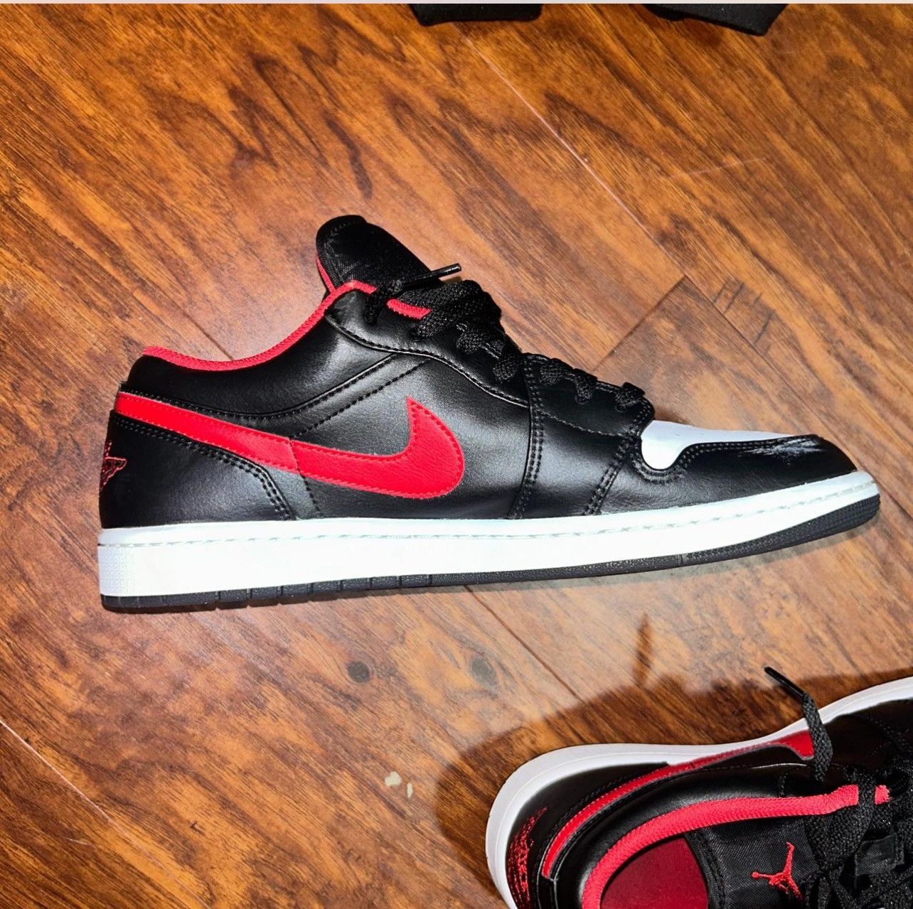 Jordan Brand Red and black Jordan 1 lows! Size US 11 / EU 44 - 6 Thumbnail