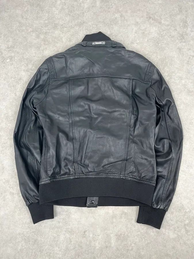 Dolce & Gabbana 2000s Dolce & Gabbana Black Buttoned Biker Leather Jacket Size S / US 4 / IT 40 - 6 Thumbnail