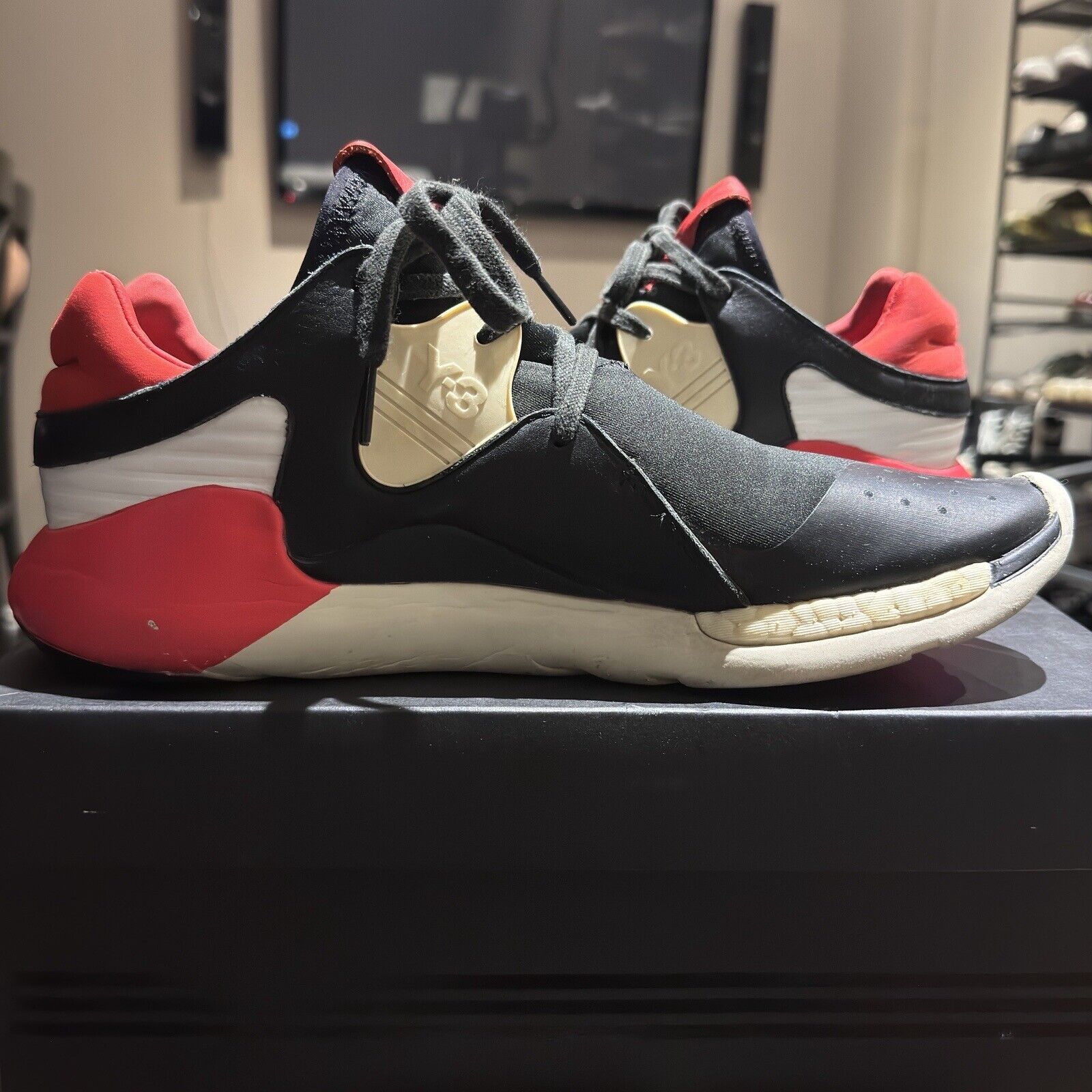 Adidas Y-3 Adidas Boost QR S83120 Red/White/Blk Running Sneakers Size US 10.5 / EU 43-44 - 8 Thumbnail