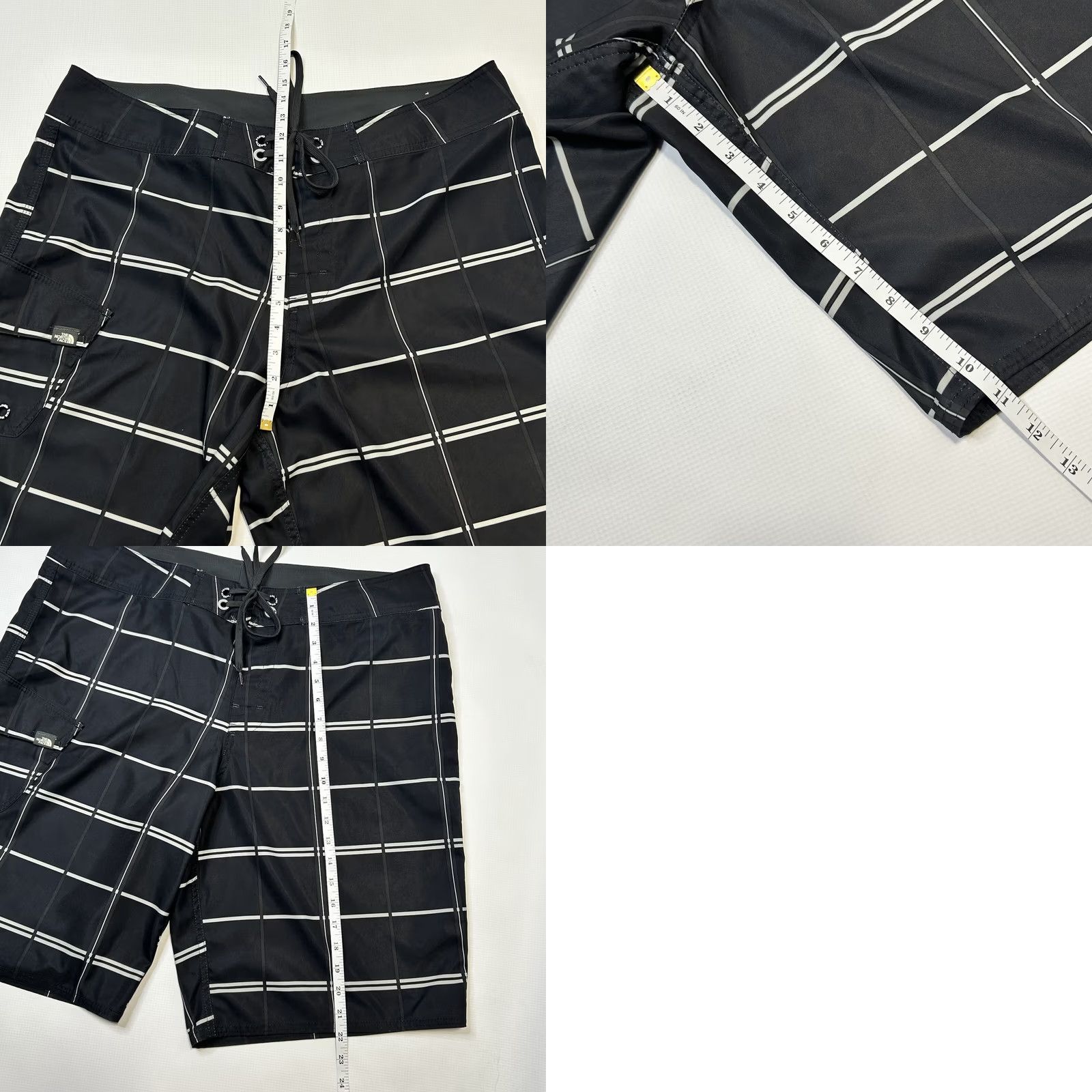 The North Face VINTAGE The North Face Board Shorts Mens 38 Black White Plaid Cargo Pocket Size US 38 / EU 54 - 8 Thumbnail