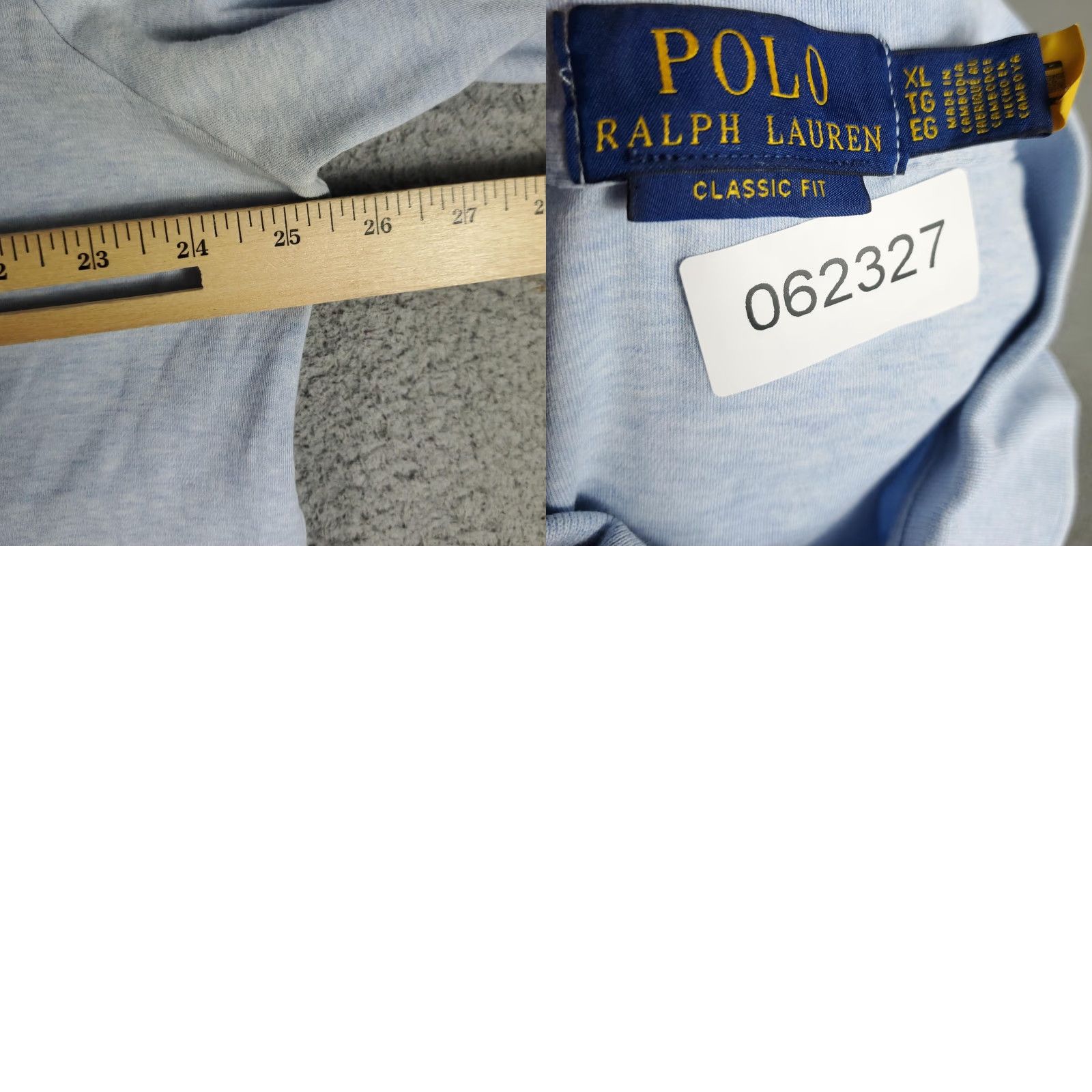 Polo Ralph Lauren VINTAGE Polo Ralph Lauren Shirt Mens XL Long Sleeve Polo Classic Fit Cotton Blue 90s Polo Player Logo Men Size US XL / EU 56 / 4 - 8 Thumbnail