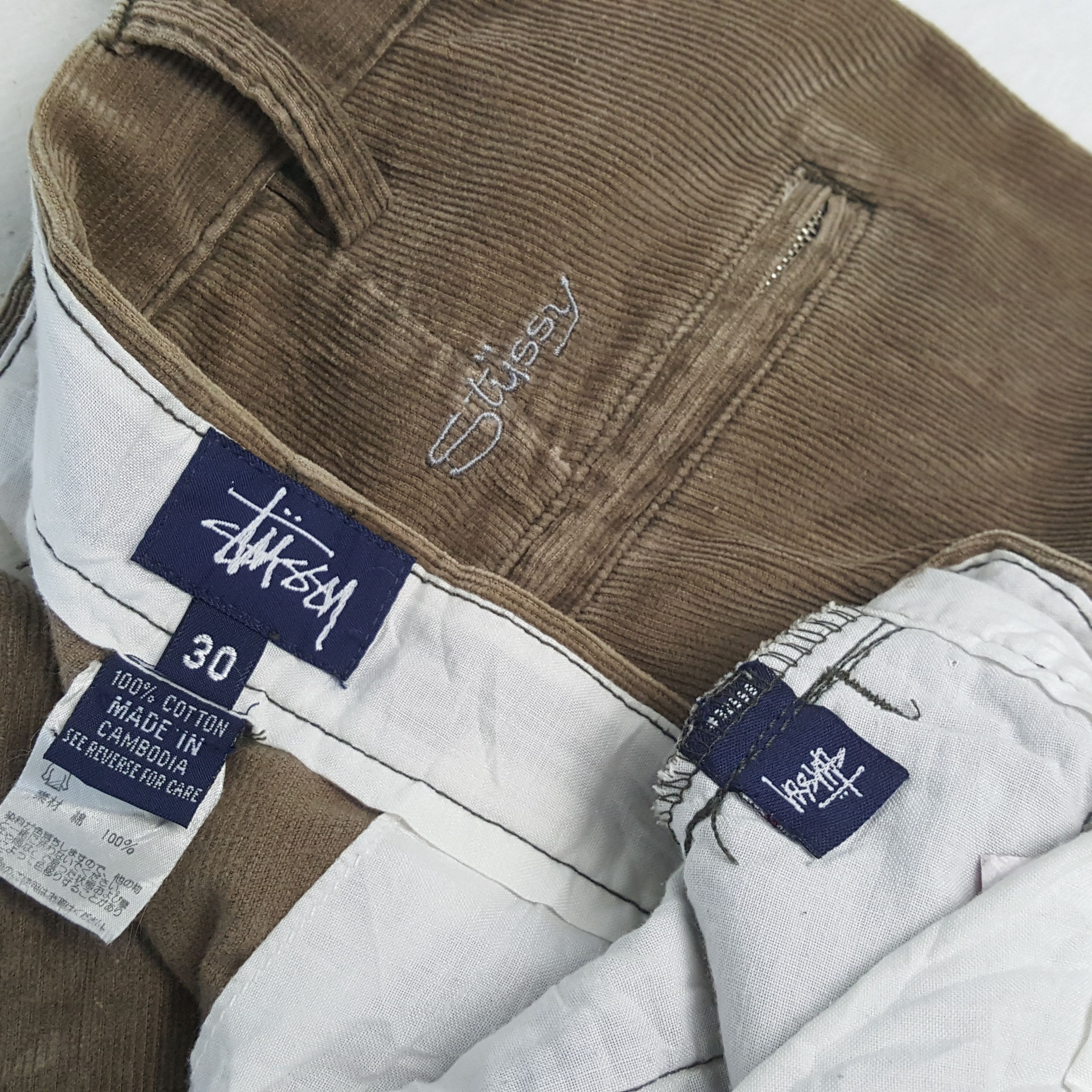 Stussy × Vintage Vintage STUSSY Streetwear Skateboard Style Velvet Pants Size US 29 - 14 Thumbnail