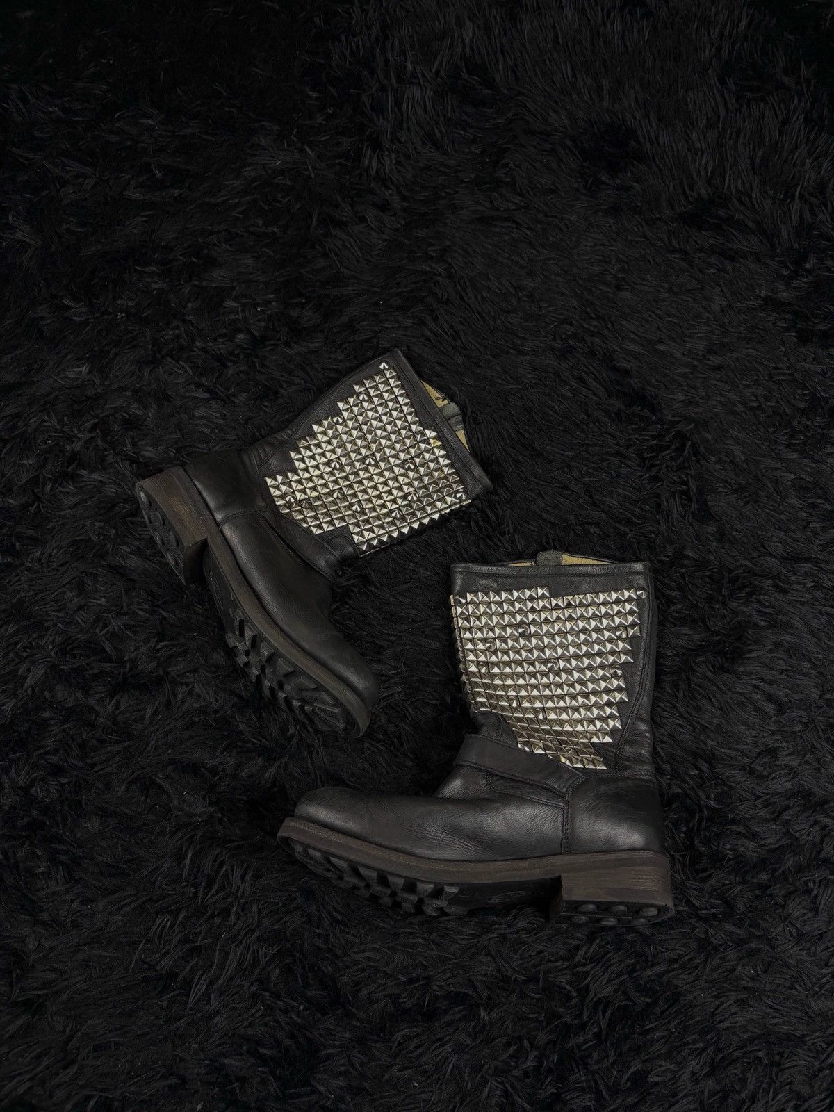 ASH Rare ASH Pyramids Studded Ankle Leather Boots Size US 8 / EU 41 - 6 Thumbnail
