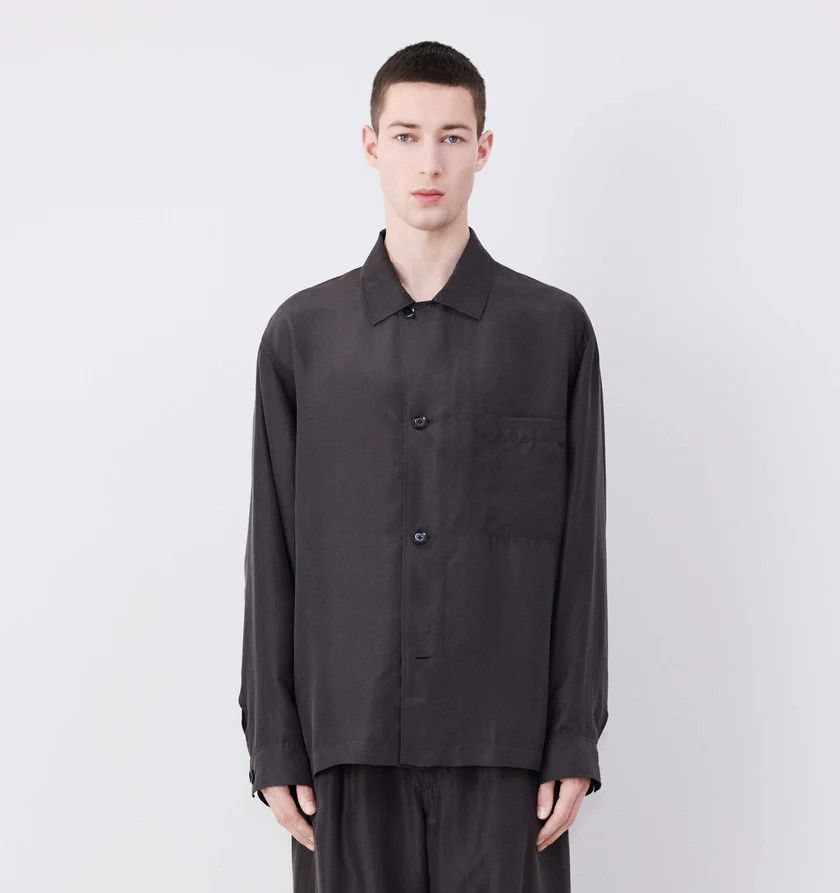 Lemaire o1h1sh11224 Pyjama Shirt in Espresso Size US M / EU 48-50 / 2 - 1 Thumbnail