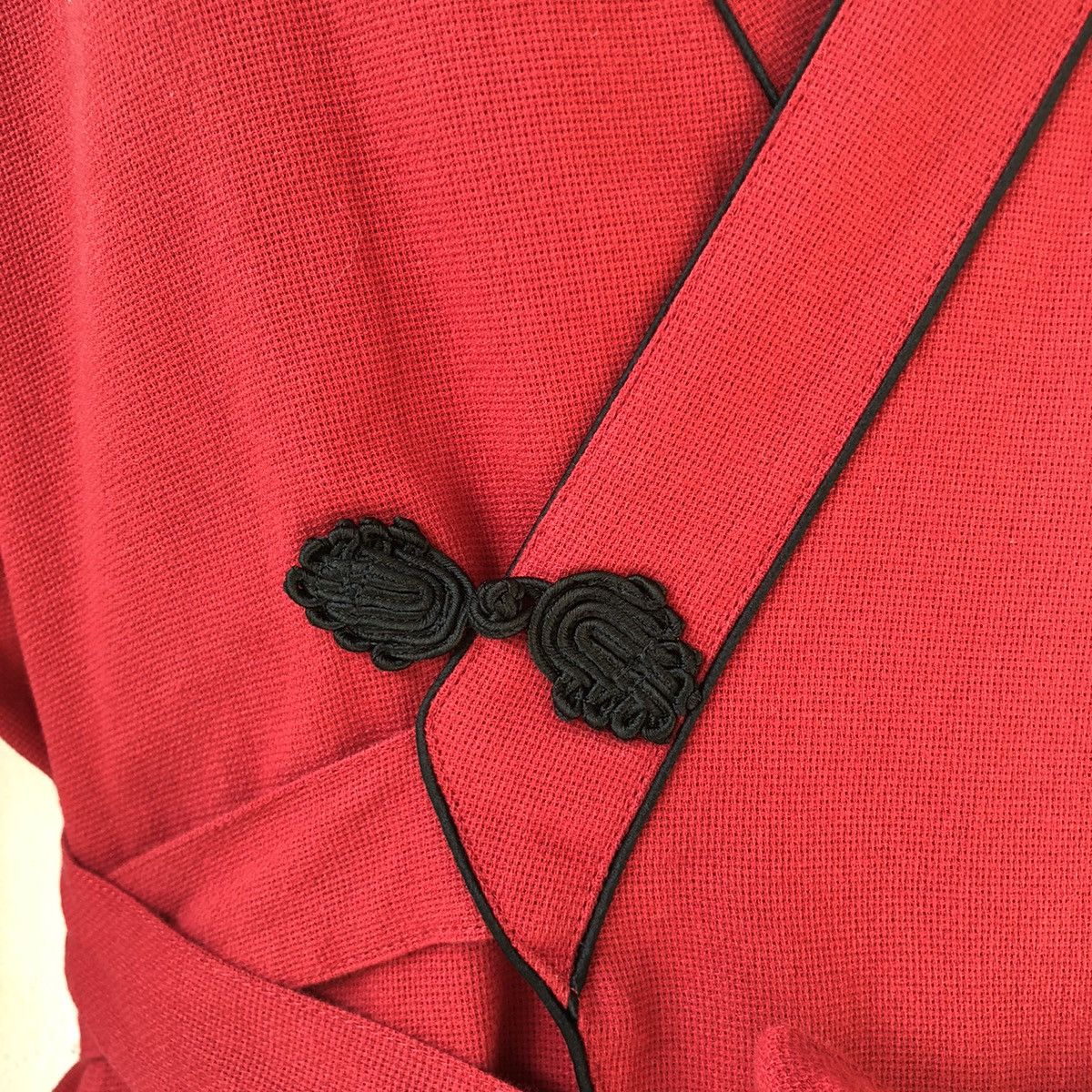 Takahiromiyashita The Soloist. SS17 TheSoloist Red Kimono Jacket with Cut-Out Sleeves Size US S / EU 44-46 / 1 - 12 Thumbnail