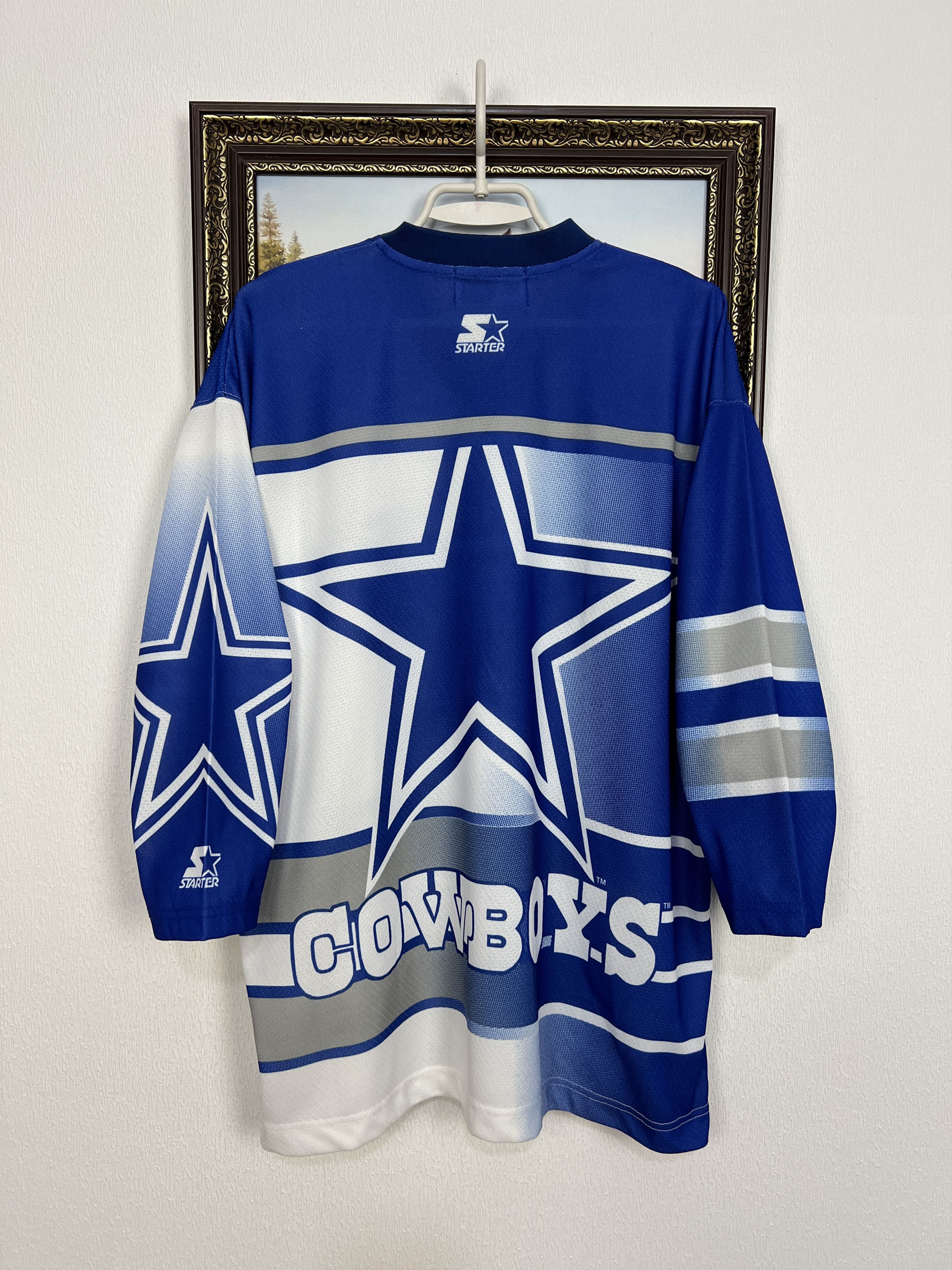 Starter Vintage Dallas Cowboys NFL Hockey Jersey Over Print Shirt Size US XL / EU 56 / 4 - 9 Thumbnail