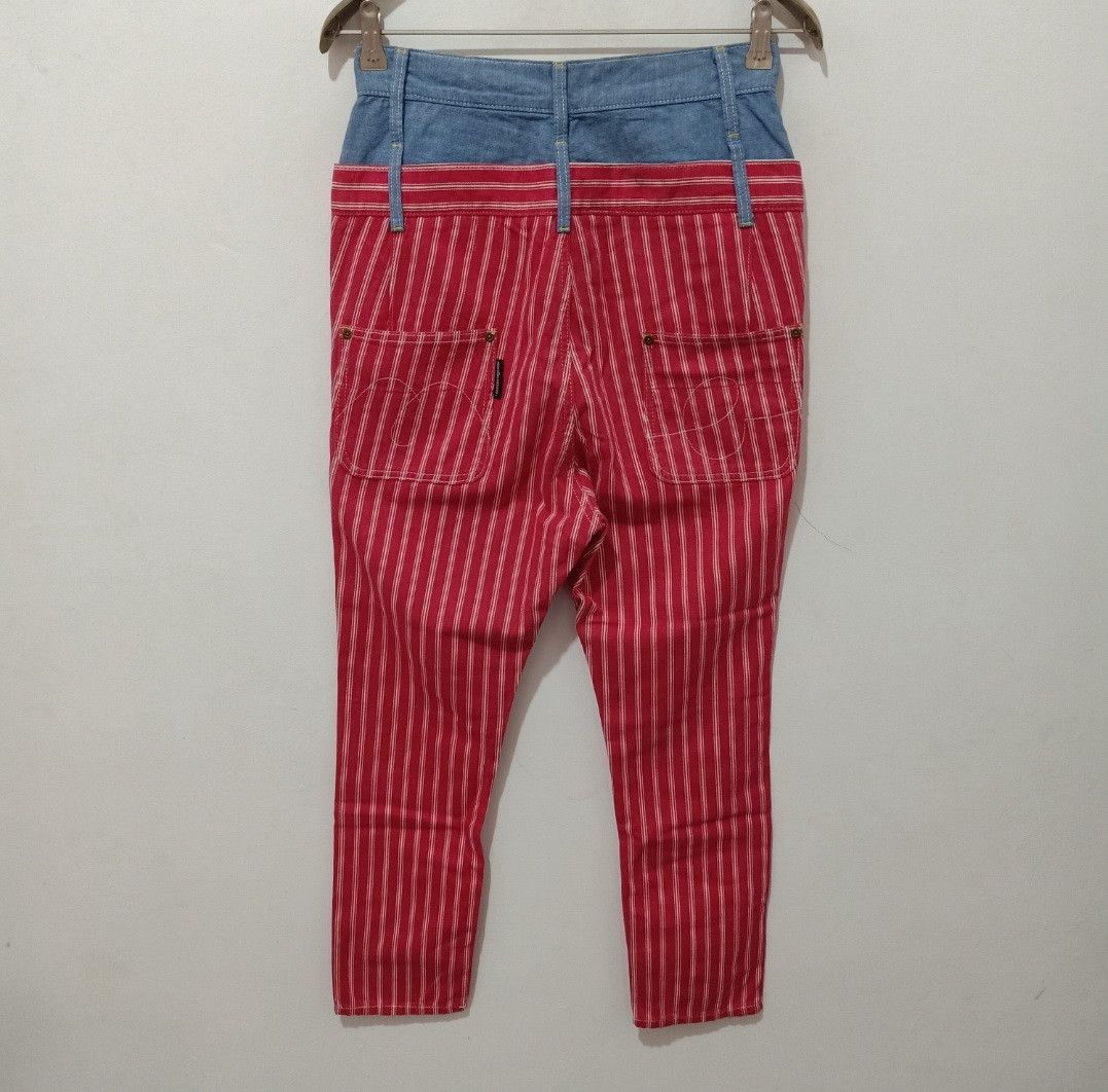 Issey Miyake Mercibeaucoup by Issey Miyake Striped Double Waist Pant Size US 32 / EU 48 - 2 Thumbnail