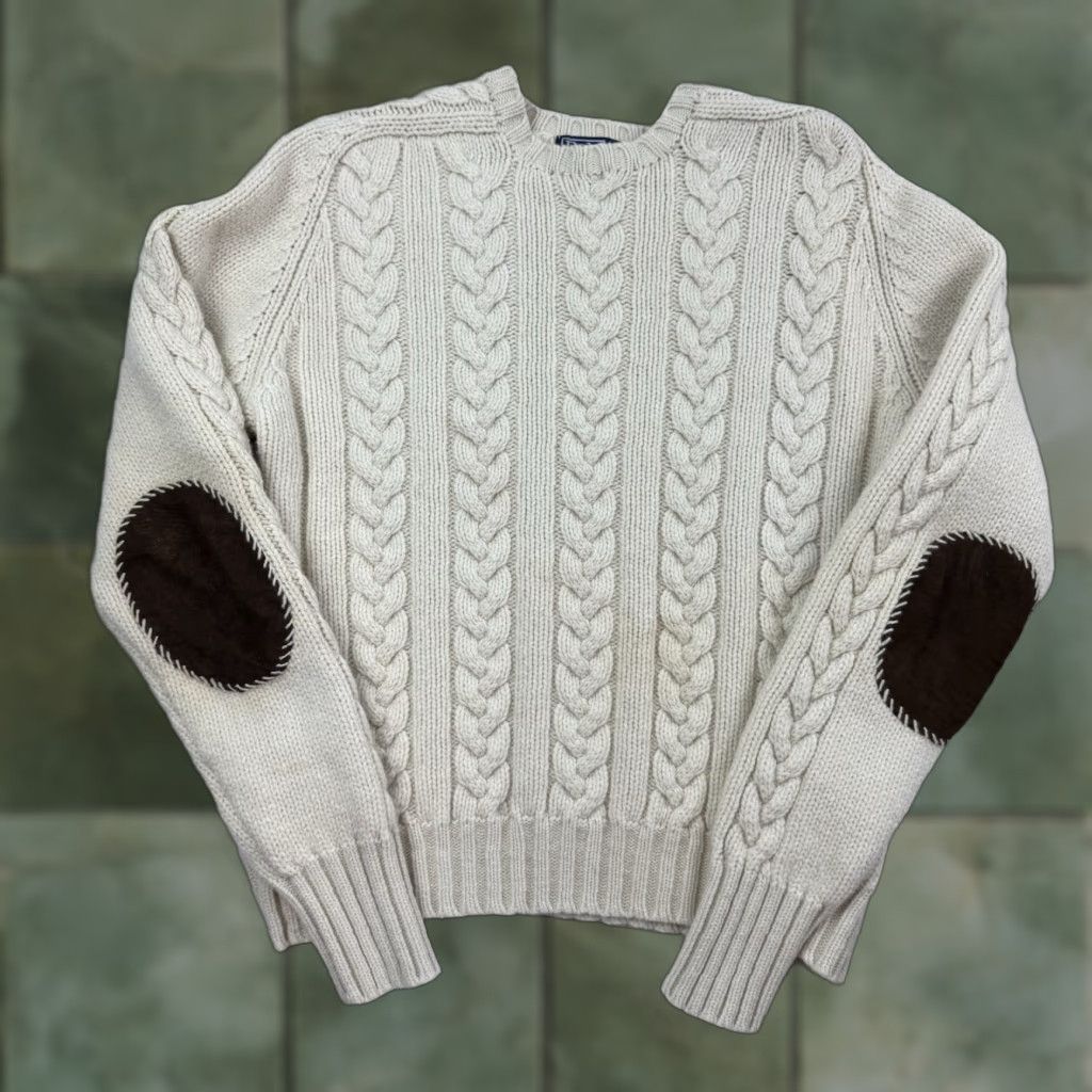 Polo Ralph Lauren VINTAGE Polo Ralph Lauren Wool Sweater Adult Large Ivory Knit 90s Preppy Mens Size US L / EU 52-54 / 3 - 1 Thumbnail