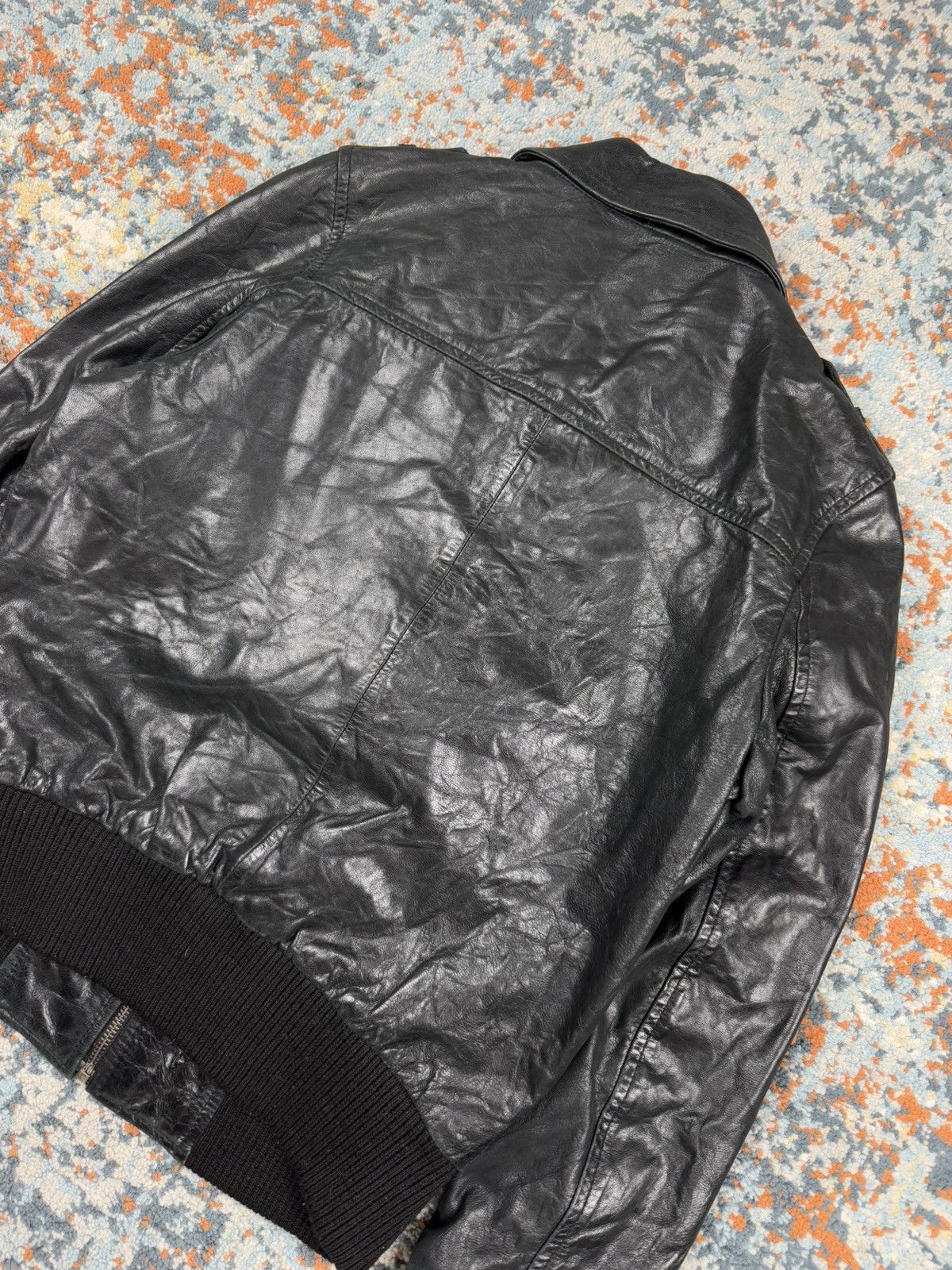 Vintage Vintage 90s hElium real leather bomber biker jacket Size US XS / EU 42 / 0 - 6 Thumbnail