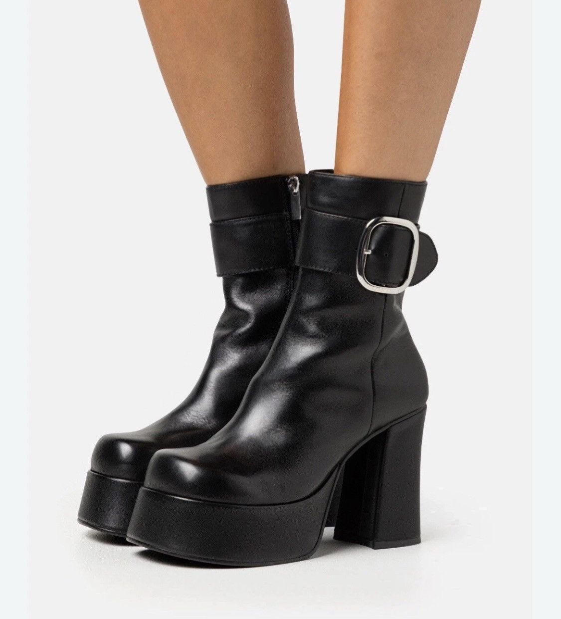 Steve Madden STEVE MADDEN |NO BOX| Siren Platform Leather Boots SCRATCHES Size US 8 / IT 38 - 16 Thumbnail