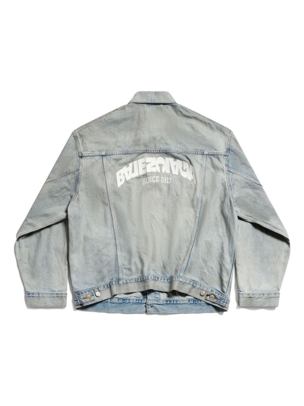 Balenciaga o1bcso1str0425 Dup / Back Flip Large Fit Jacket Light Blue Size US XS / EU 42 / 0 - 1 Thumbnail
