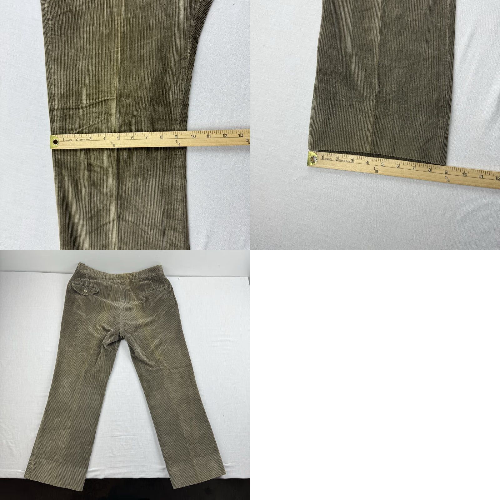 Berle VINTAGE Berle Pants Corduroy Tailored Green 1970s 33x27 Mens Size US 33 - 9 Thumbnail