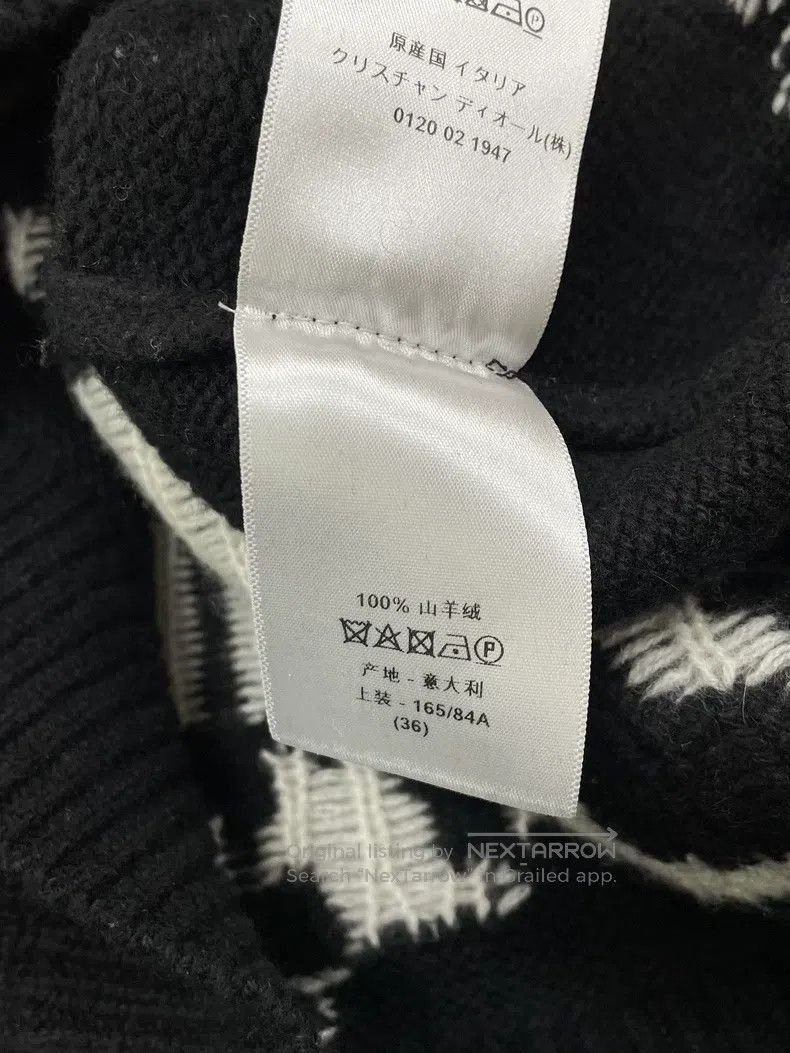 Dior Dior Black and white printed cashmere sweater long sleeves Size XS / US 0-2 / IT 36-38 - 6 Thumbnail
