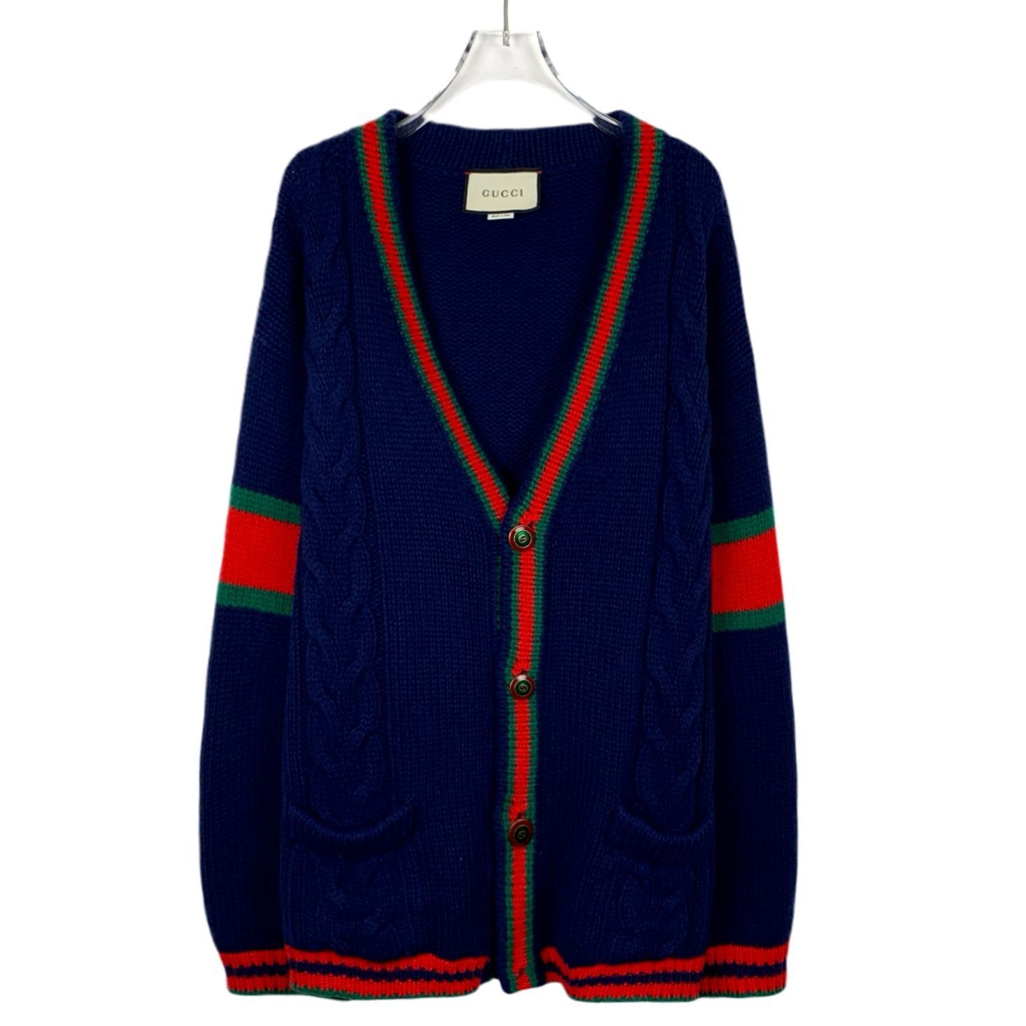 Gucci Gucci Wool Knit Striped Cardigan (Size XS) Size XS / US 0-2 / IT 36-38 - 1 Thumbnail