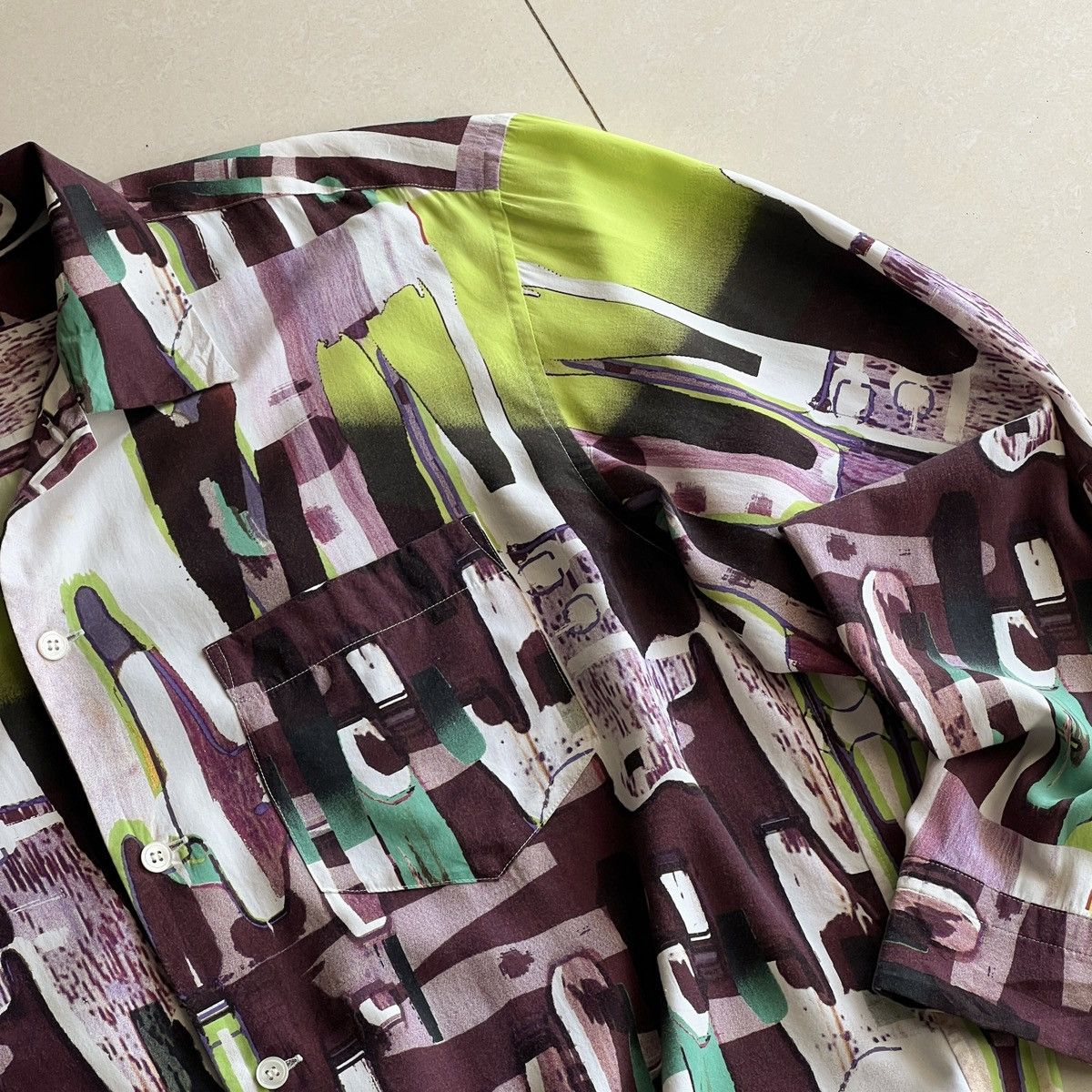 Issey Miyake SS02 Issey Miyake abstract print shirt Size US M / EU 48-50 / 2 - 7 Thumbnail