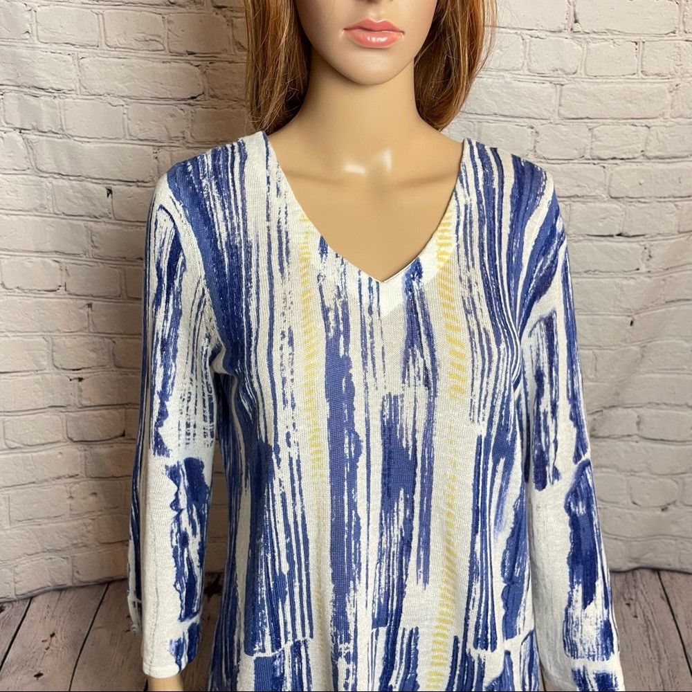 NIC+ZOE Nic + Zoe SAIL AWAY TOP Tunic Blue White Size S Size S / US 4 / IT 40 - 9 Thumbnail