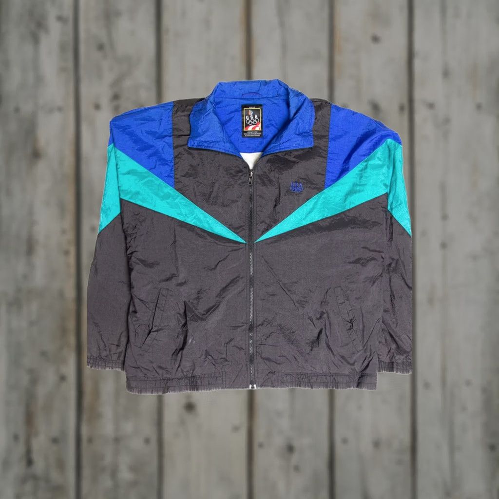 JCPenney VINTAGE JC Penney Team USA Olympics XL Blue 80s Retro Track Jacket X-Large Blue 80s Olympics Mens Boys Womens Size US XL / EU 56 / 4 - 1 Thumbnail