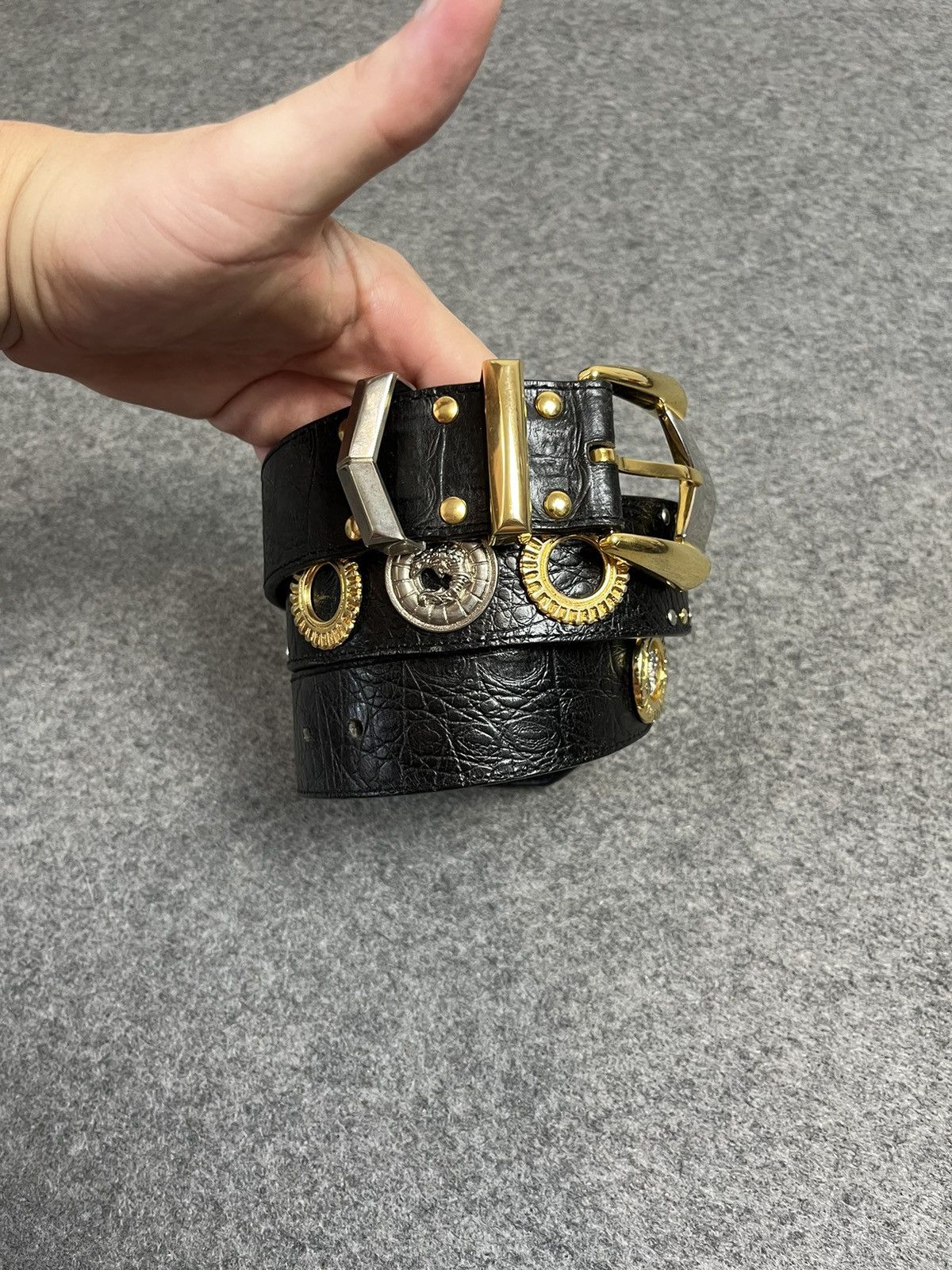 Versace × Vintage Istante by Versace leather belt | Grailed
