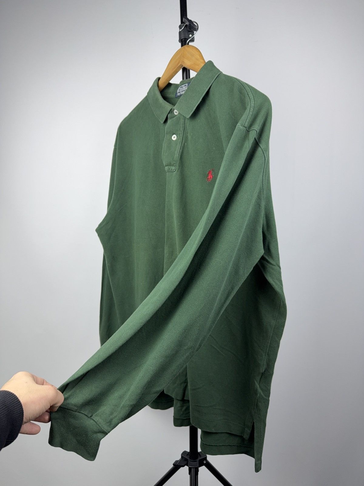 Polo Ralph Lauren 90s Retro Vintage Polo Ralph Lauren Long Sleeve Shirt Green Size US XL / EU 56 / 4 - 8 Thumbnail
