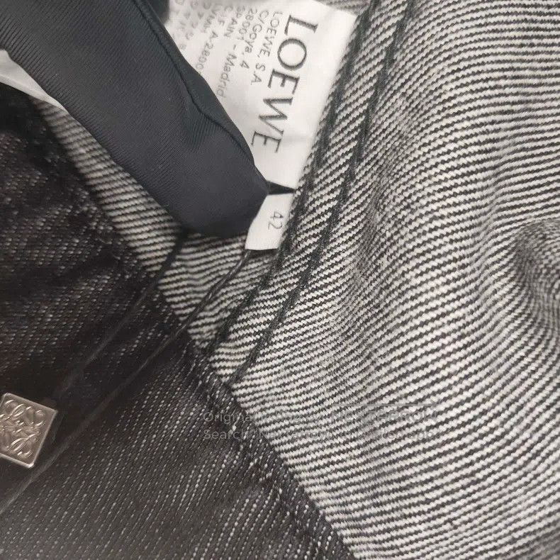 Loewe Loewe Leather patch LOGO denim jacket black Size M / US 6-8 / IT 42-44 - 6 Thumbnail