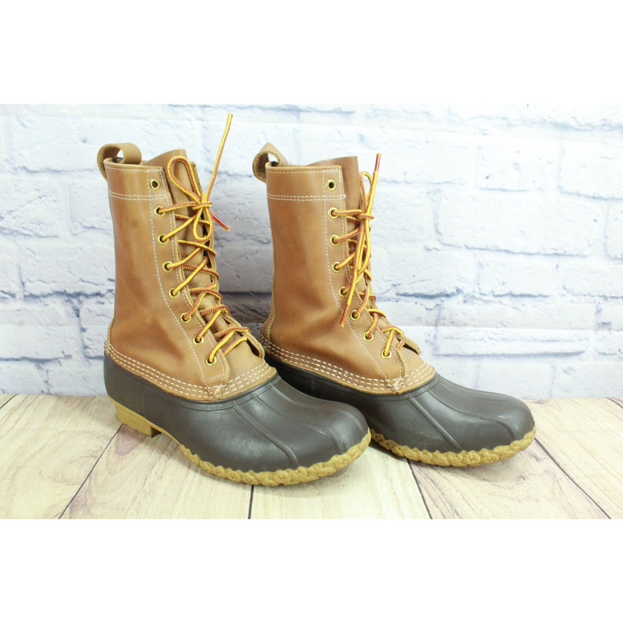 L.L. Bean LL Bean Women’s Brown Leather Duck Boots Size 9 M Size US 9 / IT 39 - 3 Thumbnail
