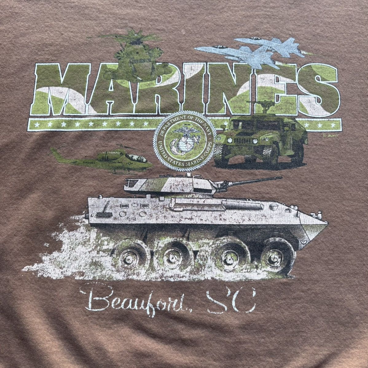 Hanes vintage 90s US MARINES Military Army spellout sweatshirt Size US XL / EU 56 / 4 - 9 Thumbnail