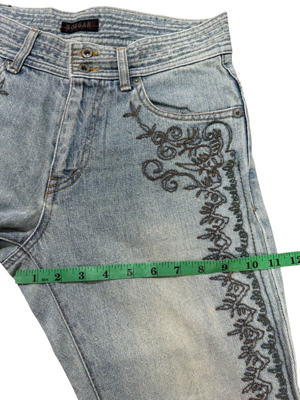 Morgan Homme Flared Jeans Japan Morgan Homme Faded Nice Design Denim Size US 29 - 14 Thumbnail