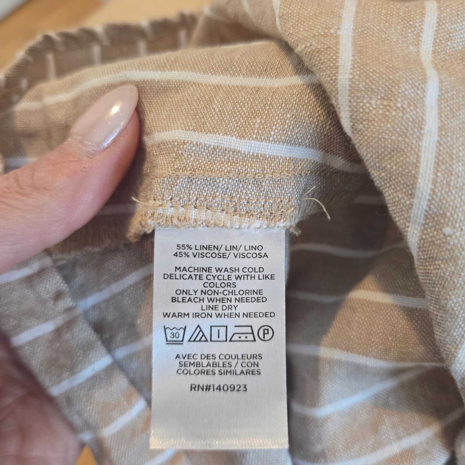 Loft Loft linen dress flowy flutter sleeves sz S striped Size S / US 4 / IT 40 - 5 Thumbnail