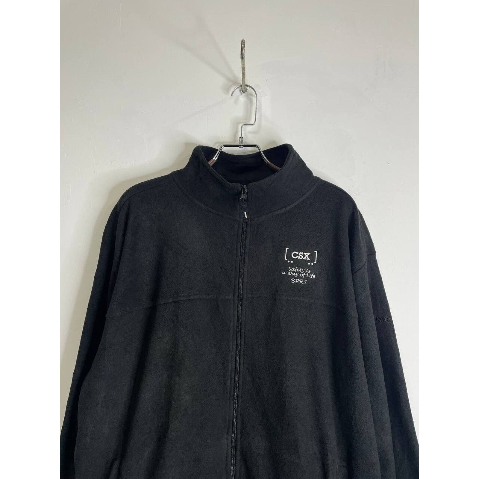 Reebok Vintage Reebok Safety Black Fleece Zip-Up Jacket Size XXL Size US XXL / EU 58 / 5 - 2 Thumbnail