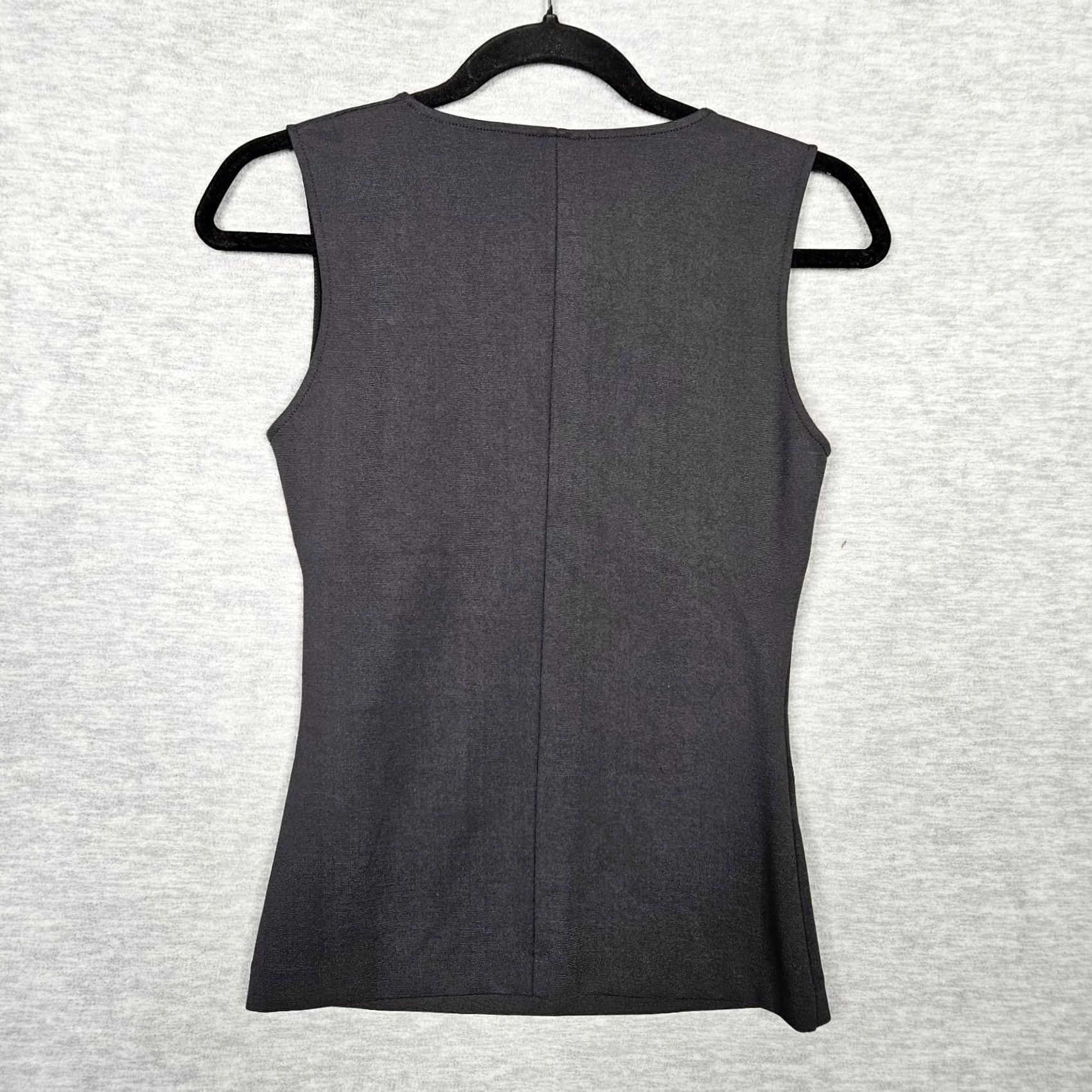 J.Crew J.CREW 365 Black V-Neck Wrapped Sleeveless Top XXS Womens Regular Size XXS / US 00 / IT 34 - 2 Thumbnail
