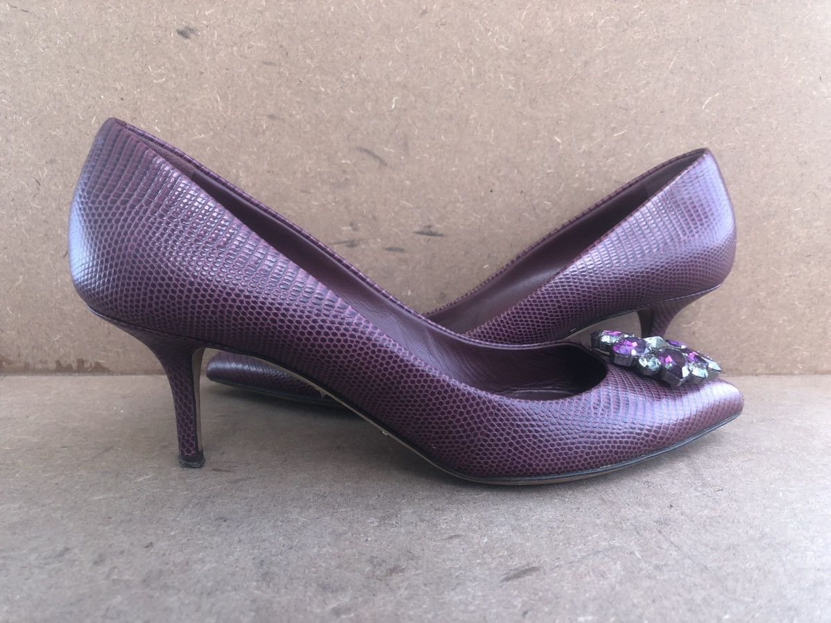Dolce & Gabbana Dolce & Gabana Purple Leather Women’s Heels Size 40 Size US 9 / IT 39 - 4 Thumbnail