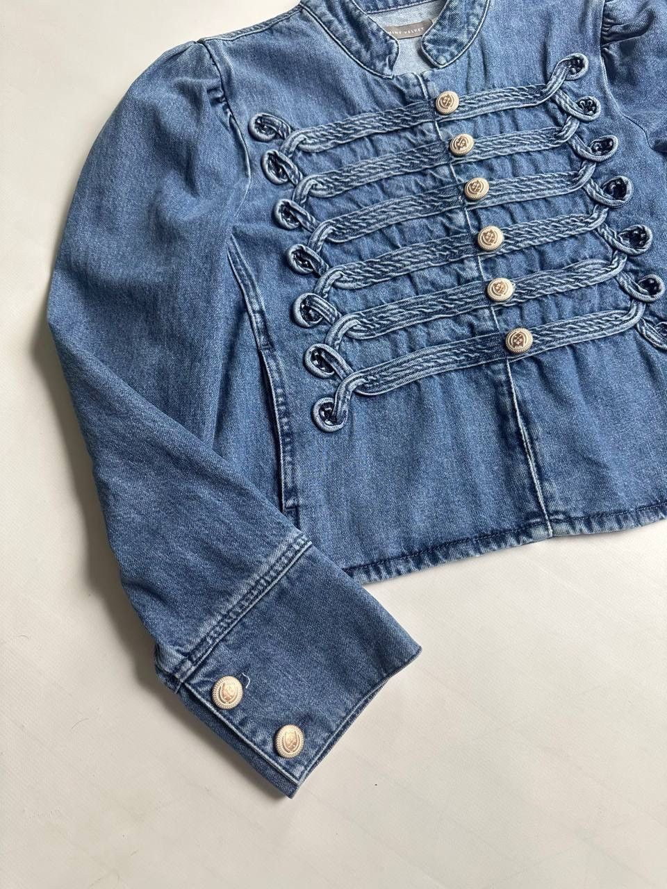 Japanese Brand Vintage Denim Hedi Slimane Napoleon Military Gothic Jacket Size L / US 10 / IT 46 - 2 Thumbnail