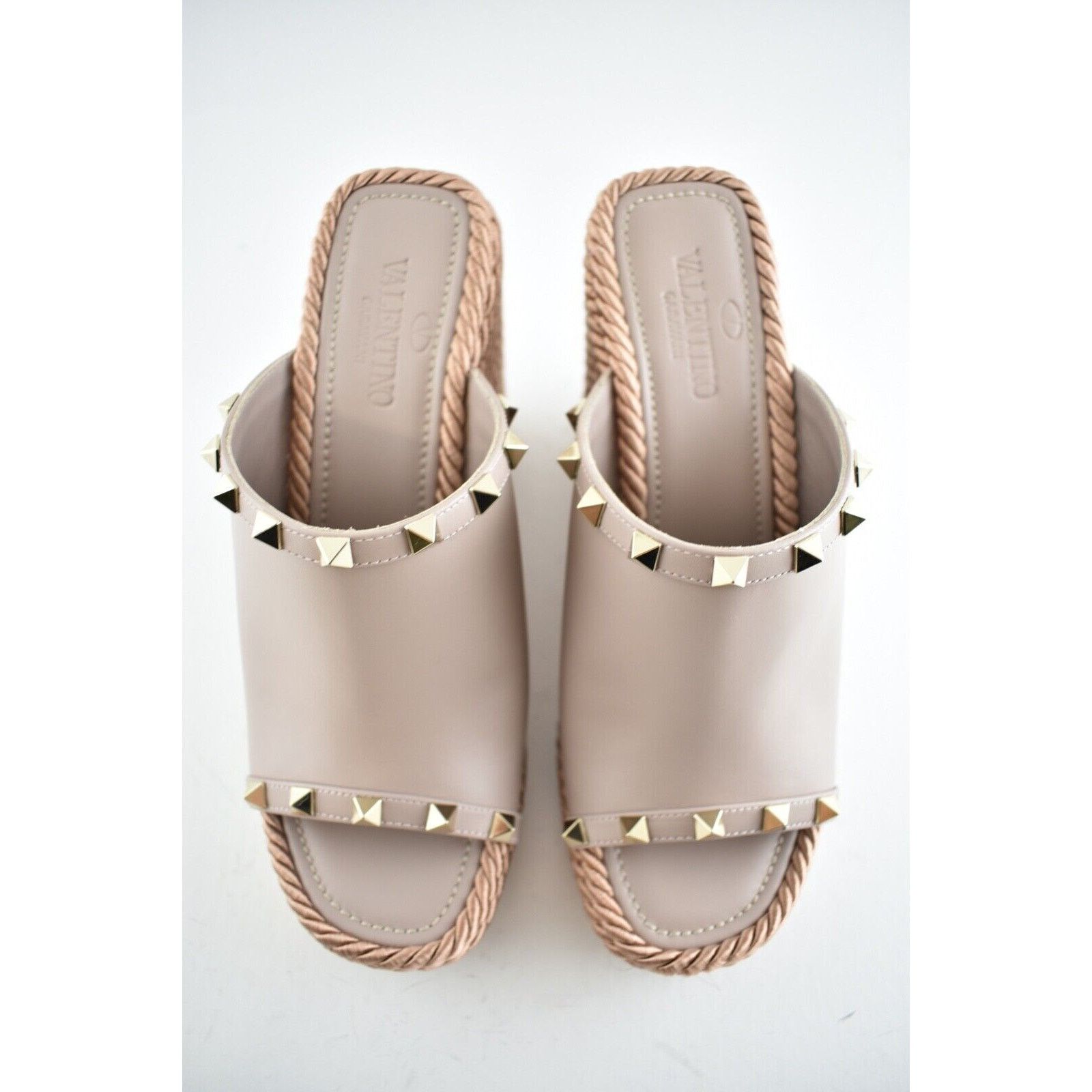Valentino Valentino Rockstud Torchon Poudre Nude Backless Platform Size US 11 / IT 41 - 7 Thumbnail
